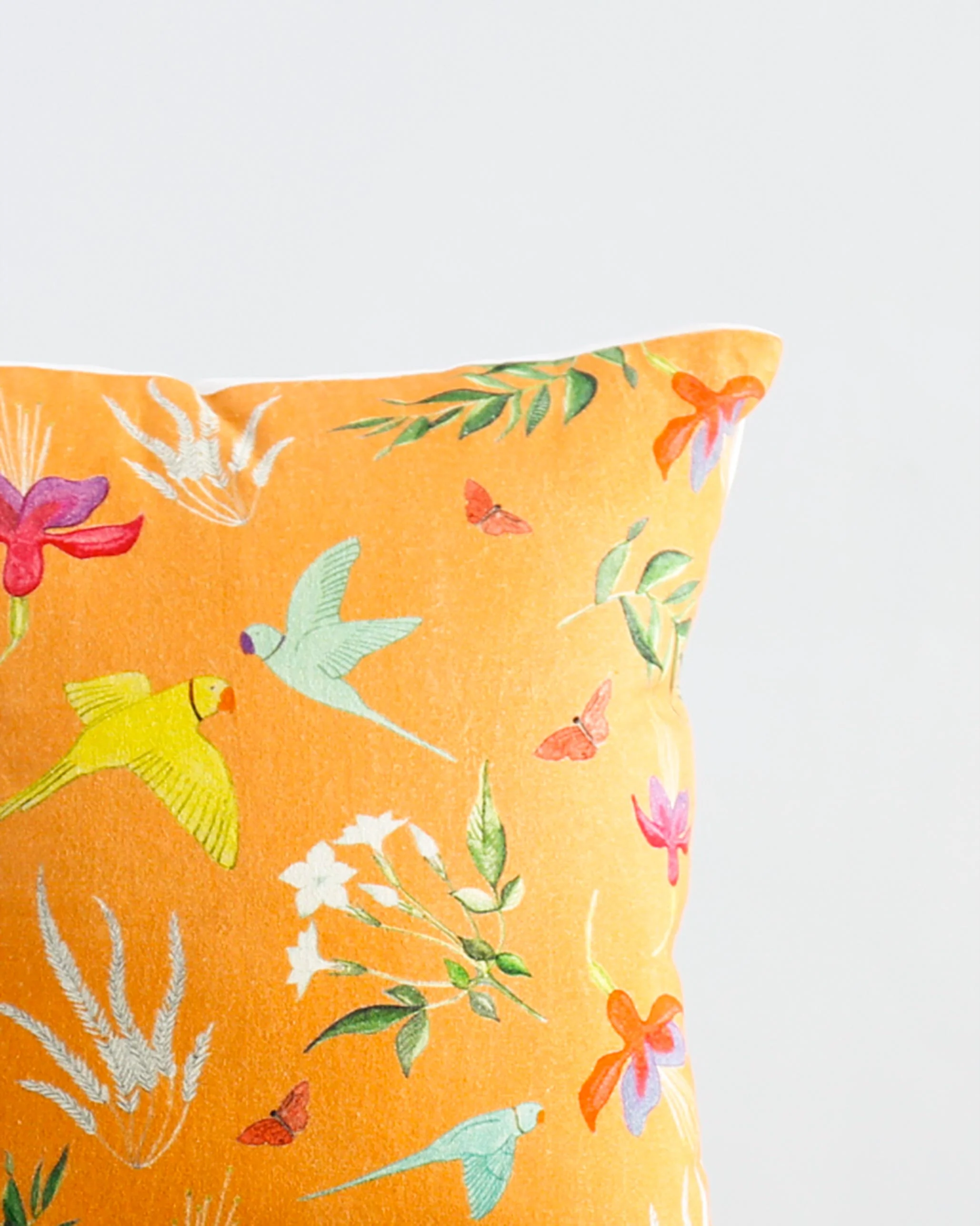 Verandah Botanical Cushion Cover - Tangerine - Image 2