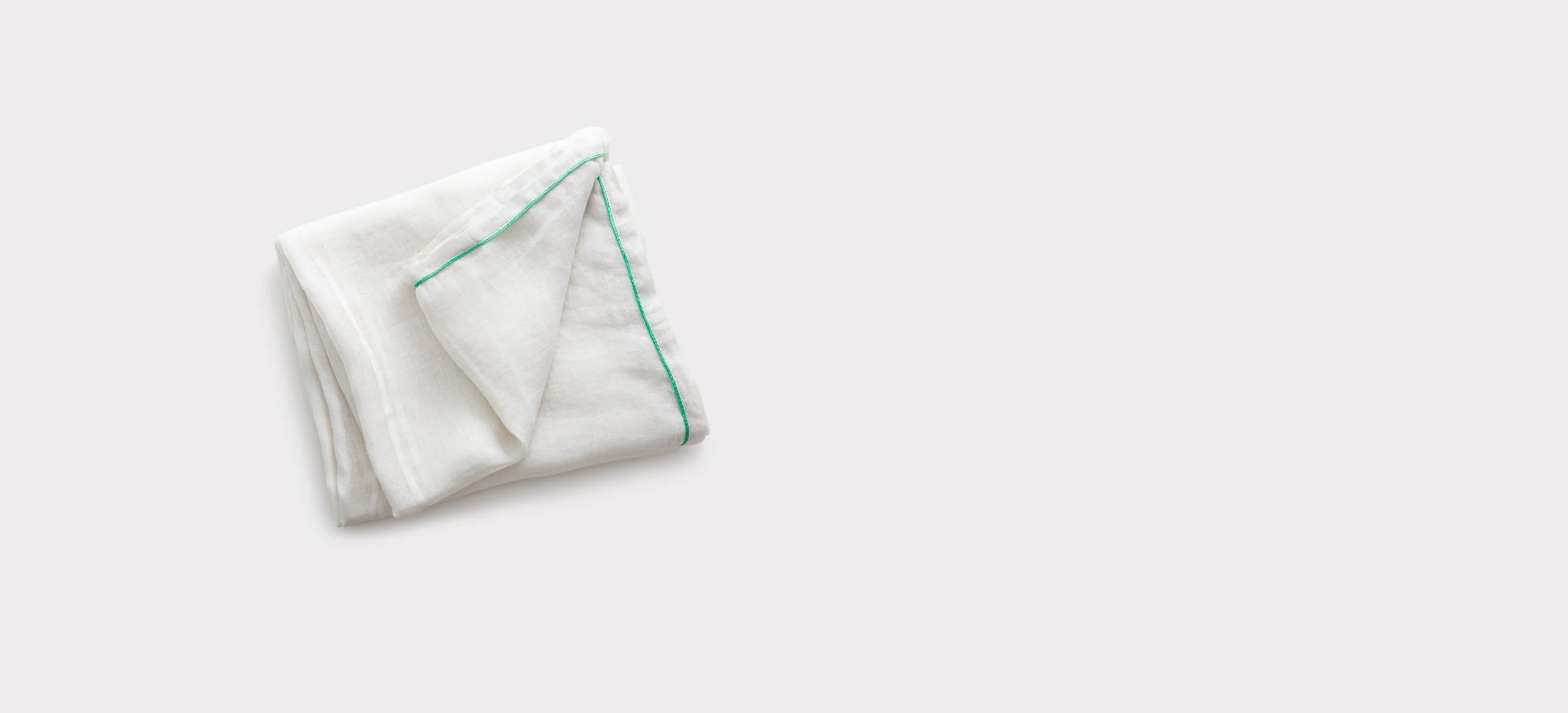 Verandah Classic Table Cloth Large - Ivory & Aqua - Image 3