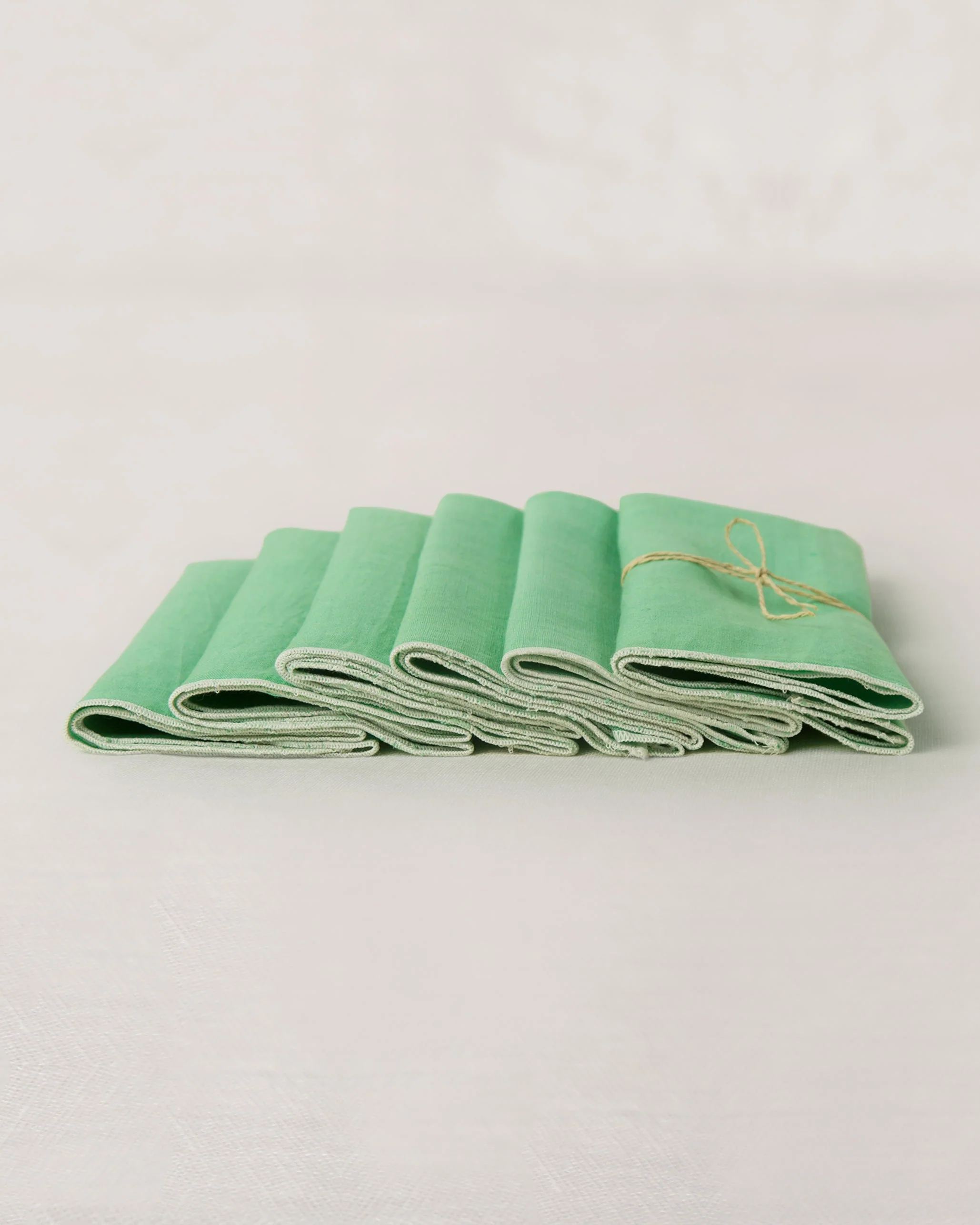 Verandah Cocktail Napkins (Set of 6) - Aqua & Charcoal - Image 2