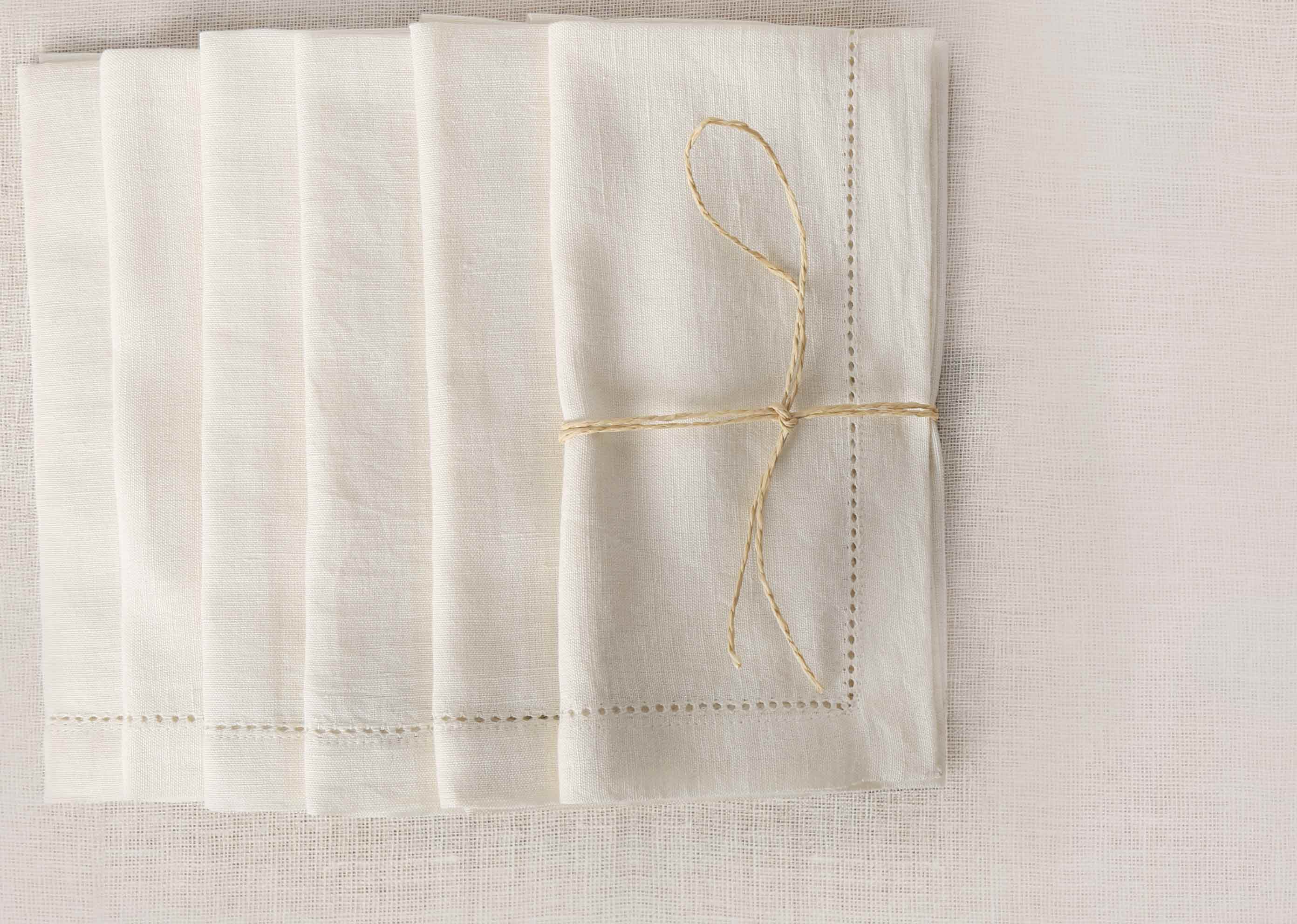 Verandah Dinner Napkins (Set of 6) - Ivory - Image 3