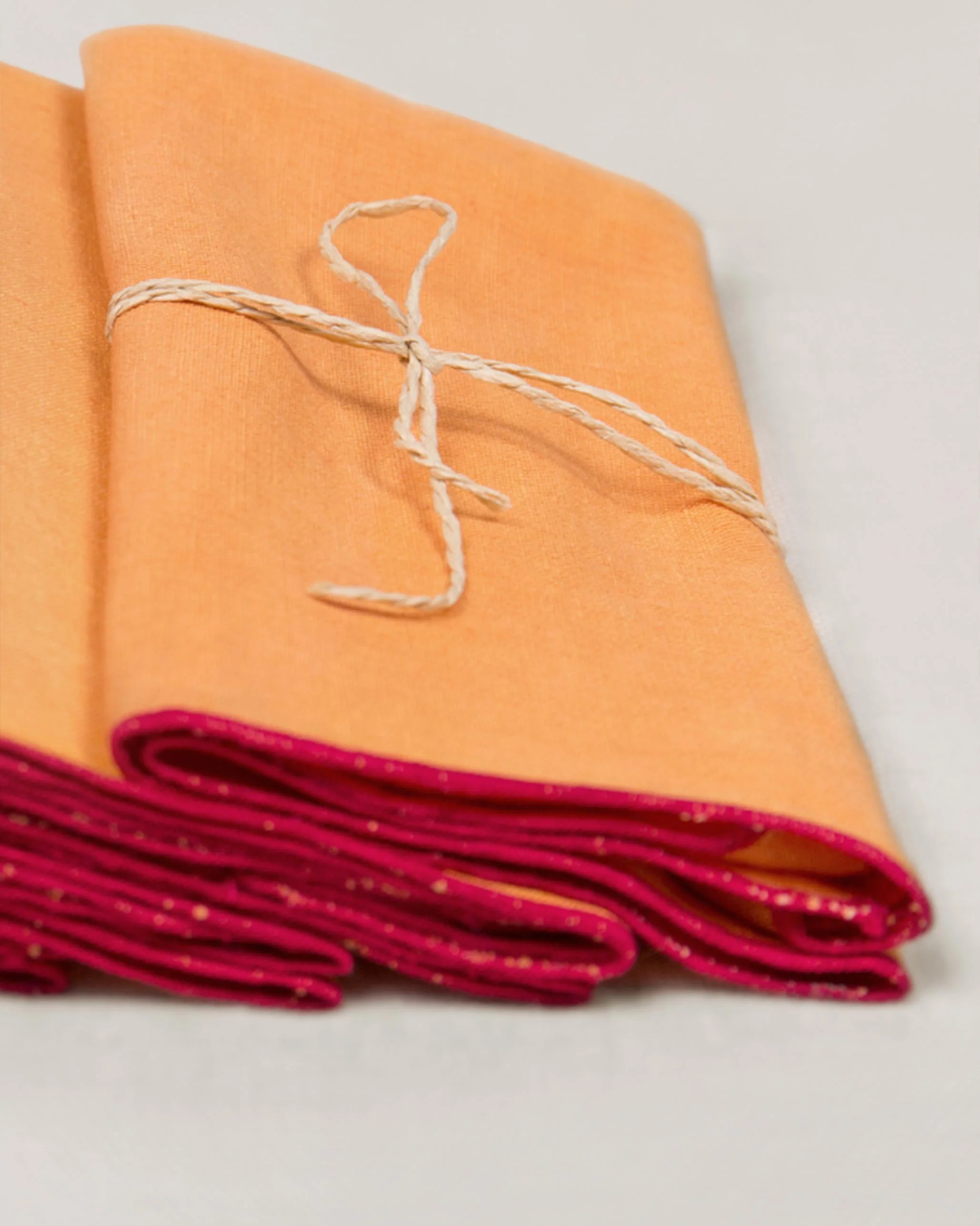 Verandah Dinner Napkins (Set of 6) - Tangerine & Fuchsia - Image 2