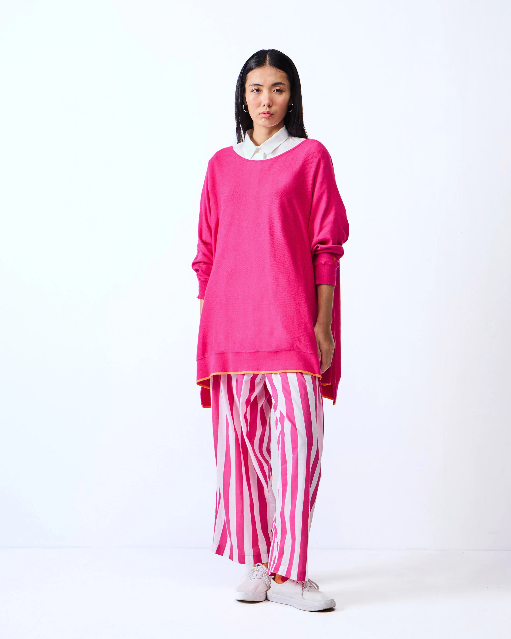 Victoria Boatneck Pullover - Fuchsia - Image 7