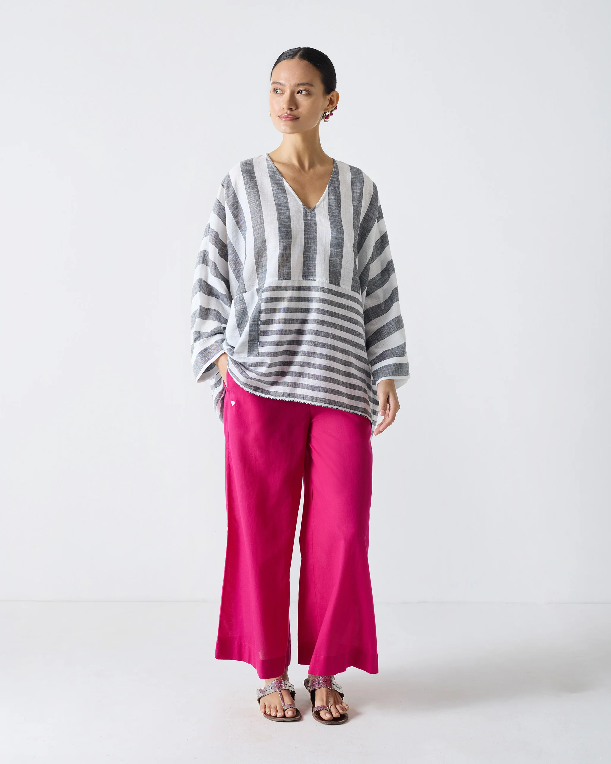 Victory Top - Charcoal & White Stripes - Image 6