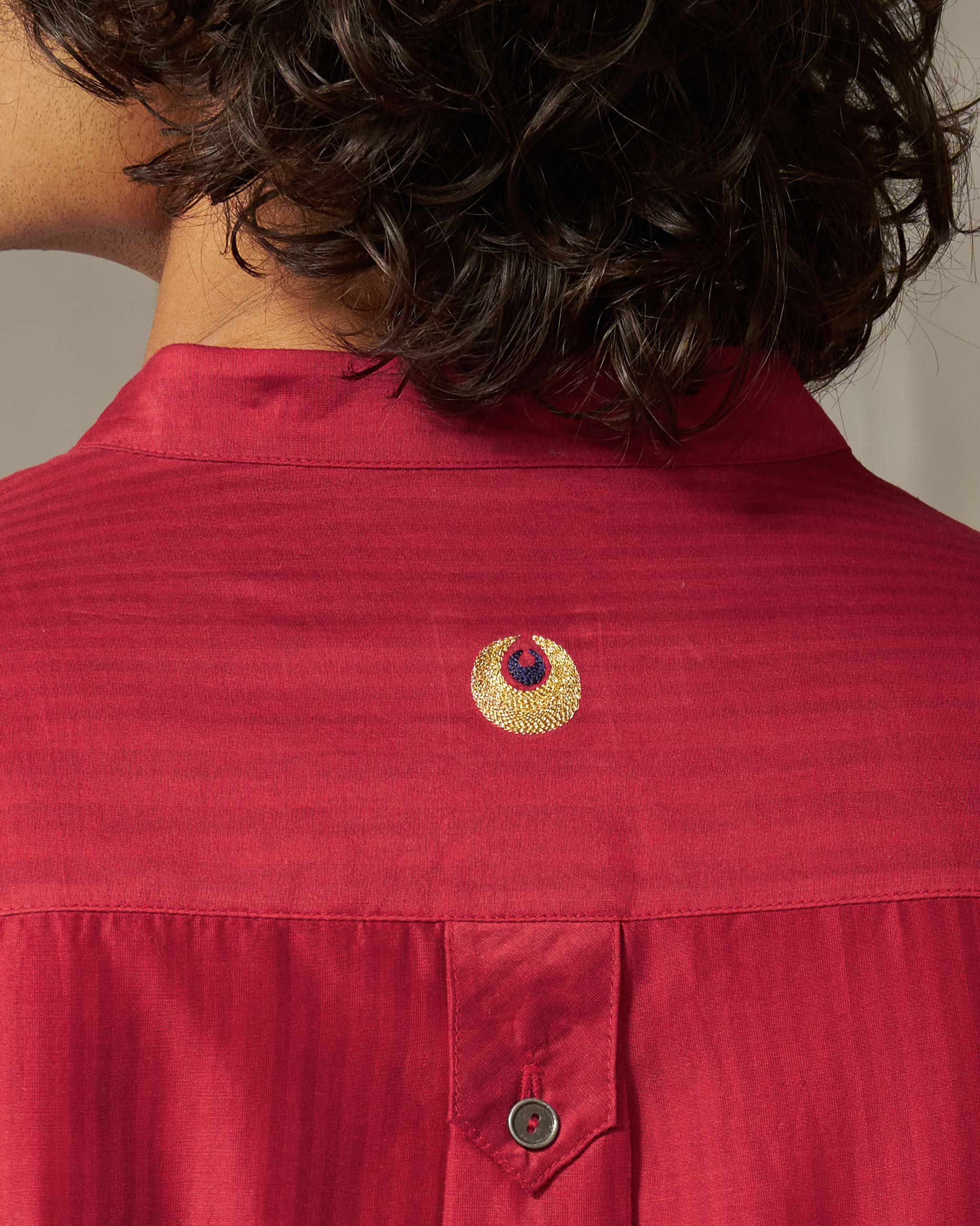 Voyage Kurta - Red Stripes - Image 2
