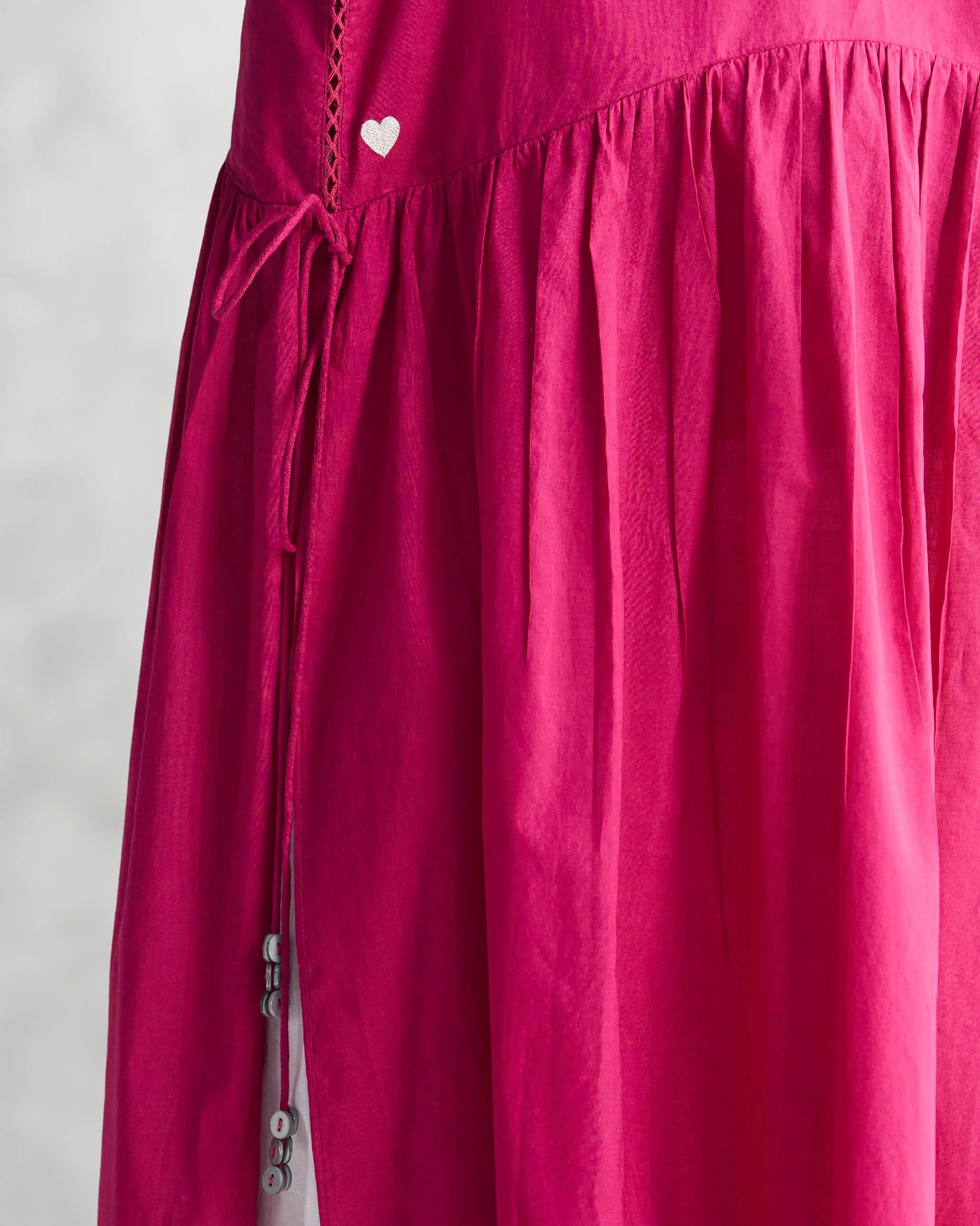 Waist Gathered Kurta - Berry - Image 3