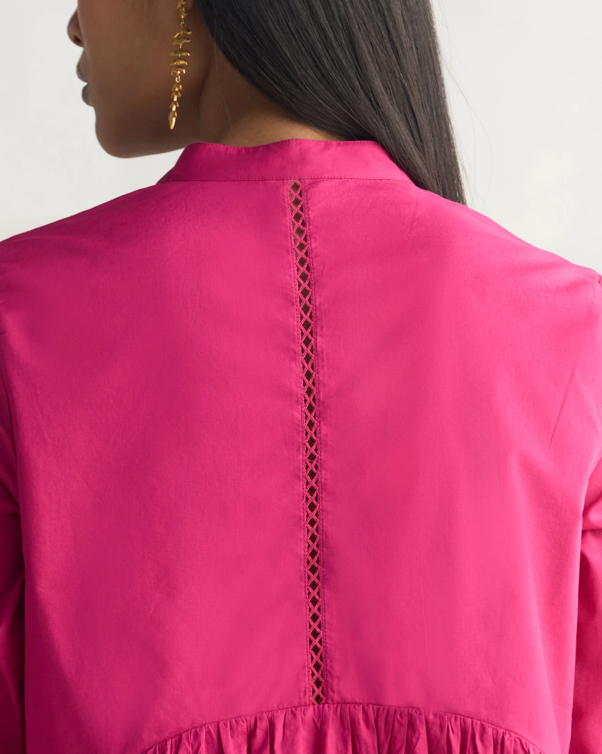 Waist Gathered Kurta - Berry - Image 4