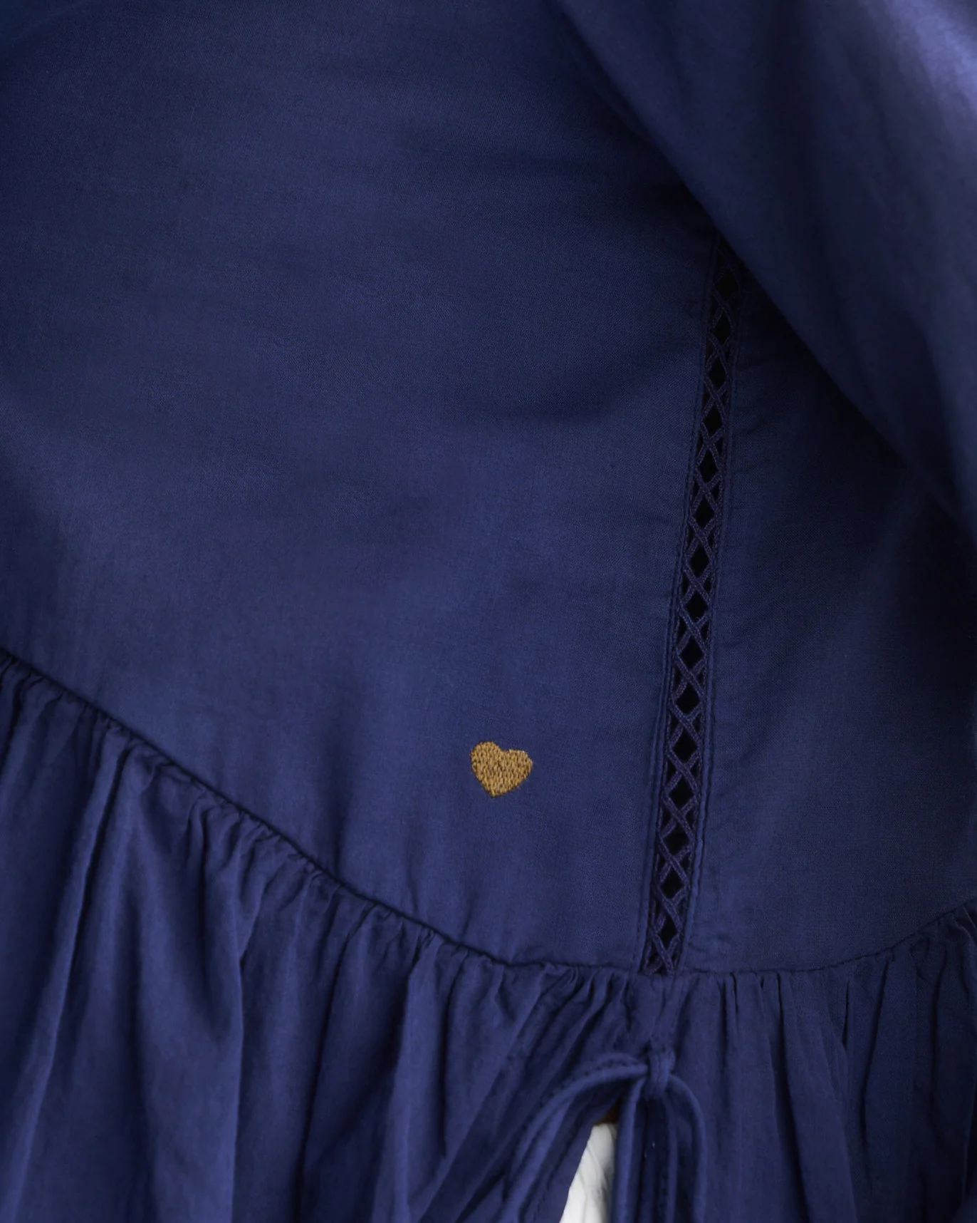 Waist Gathered Kurta - Blue - Image 2