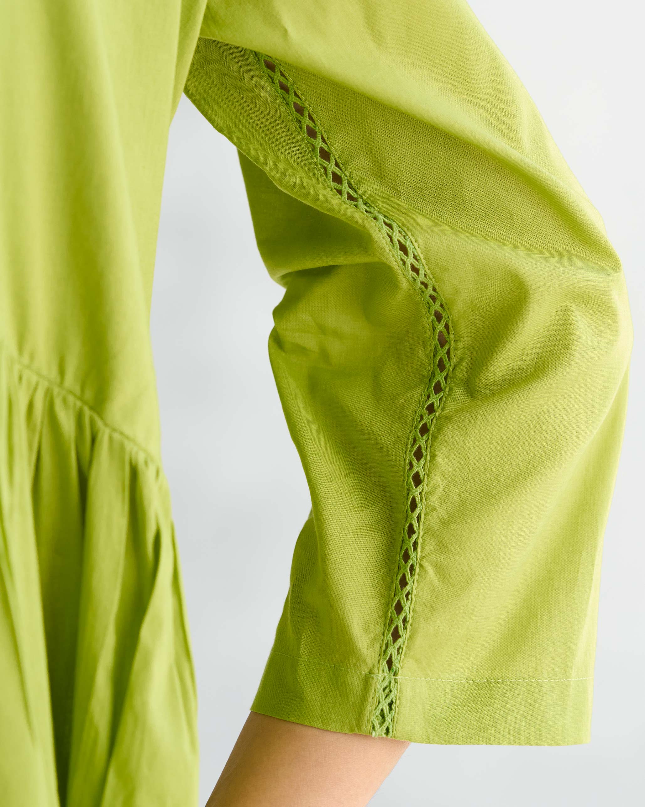 Waist Gathered Kurta - Lime - Image 4