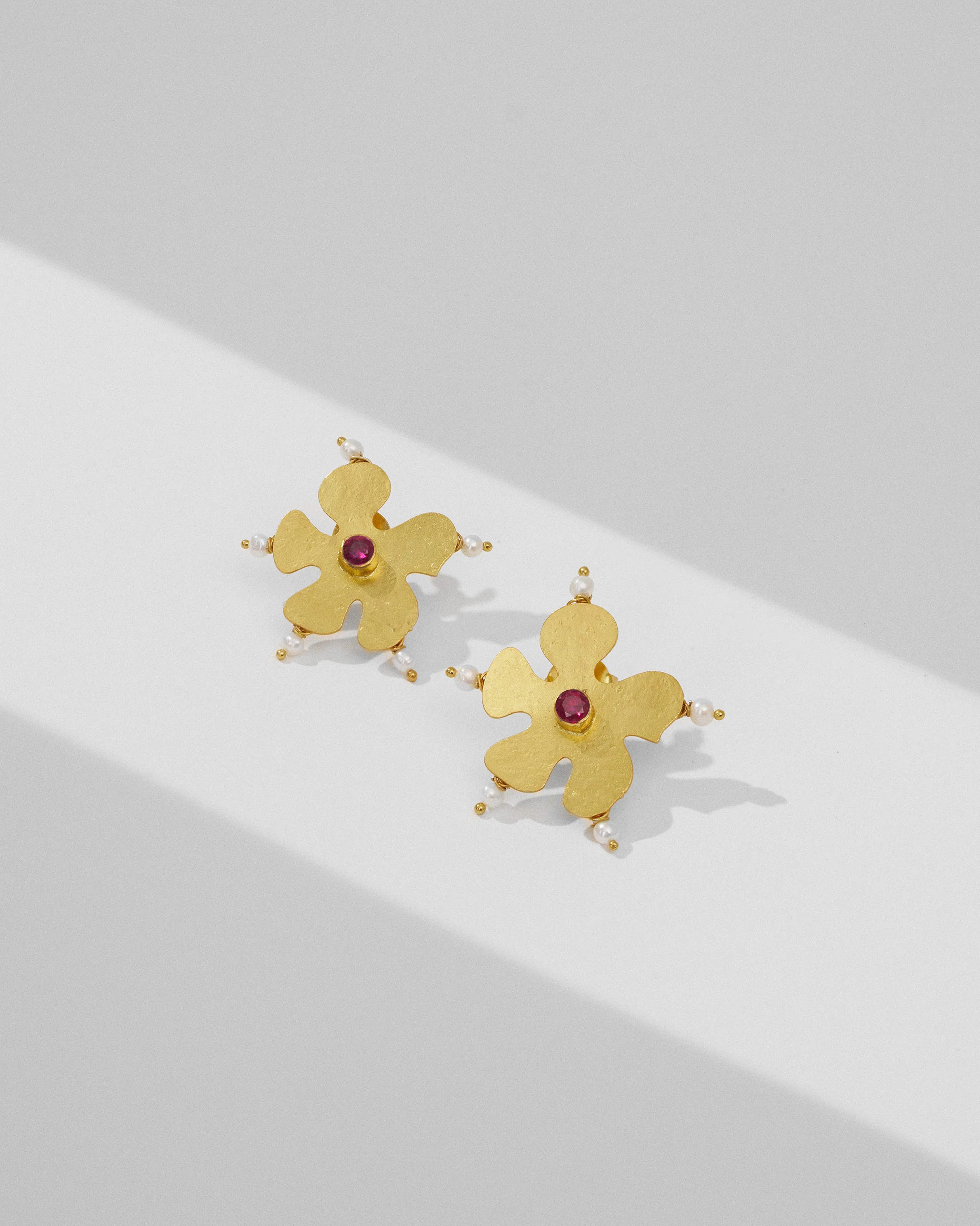 Wandering Phool Studs - Gold - Image 2
