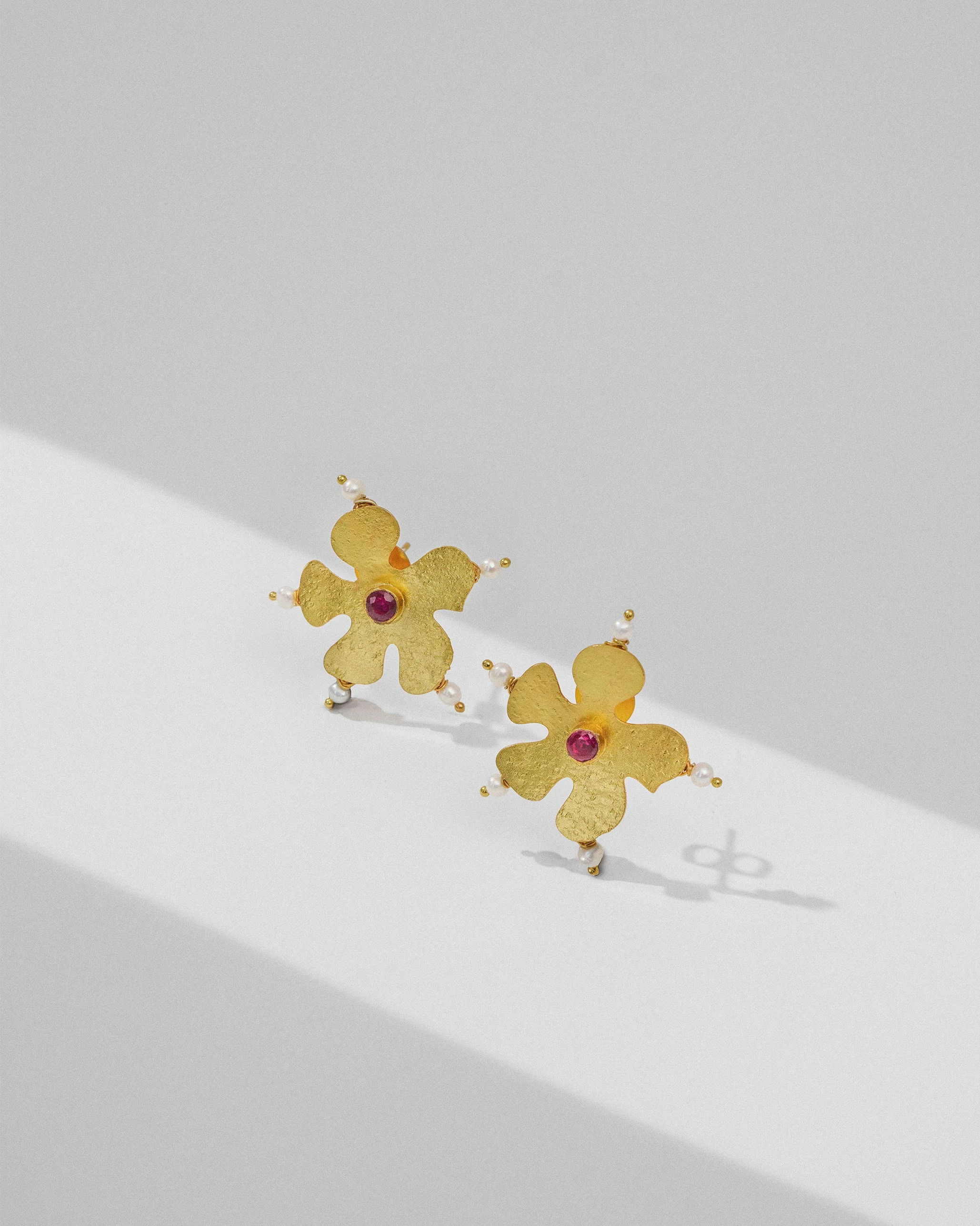 Wandering Phool Studs - Gold - Image 3