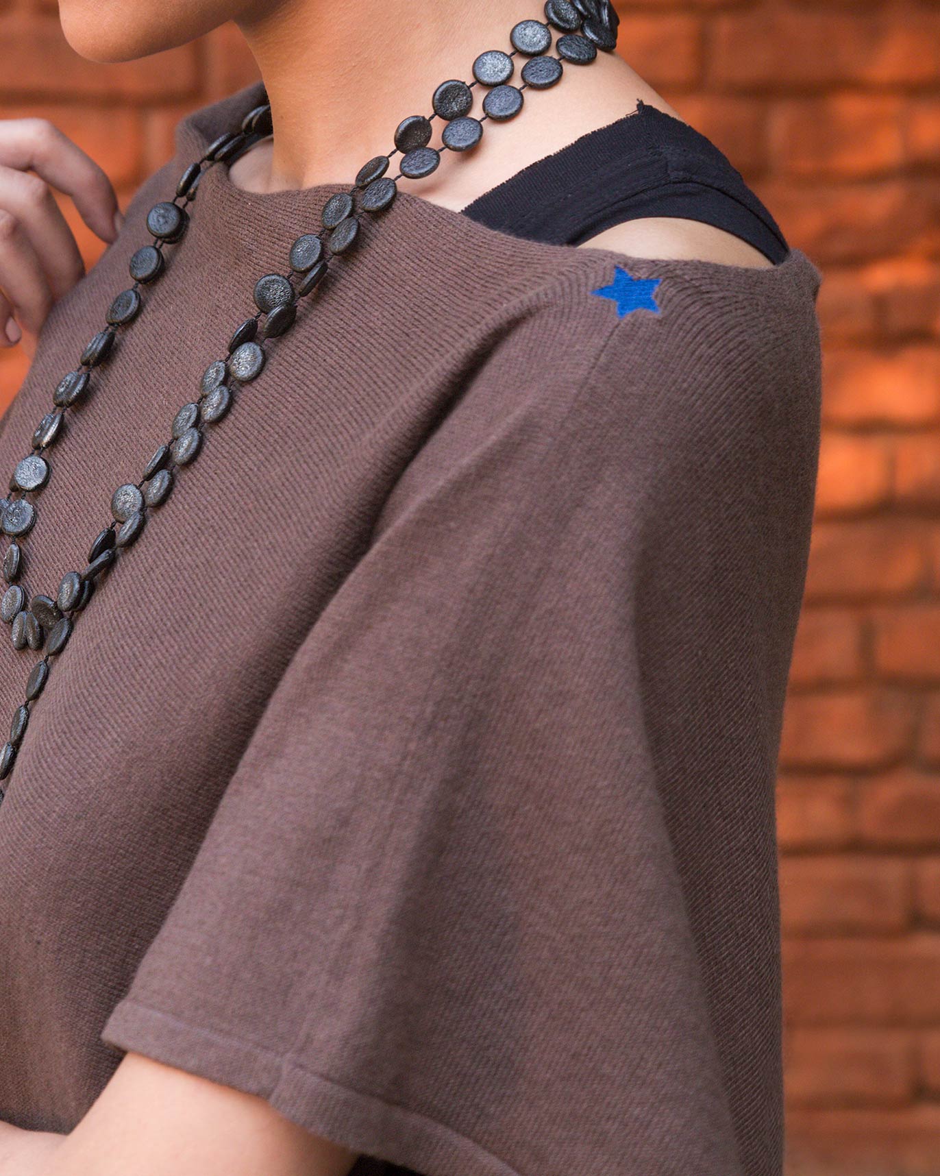 Waterfall Poncho - Brown - Image 2