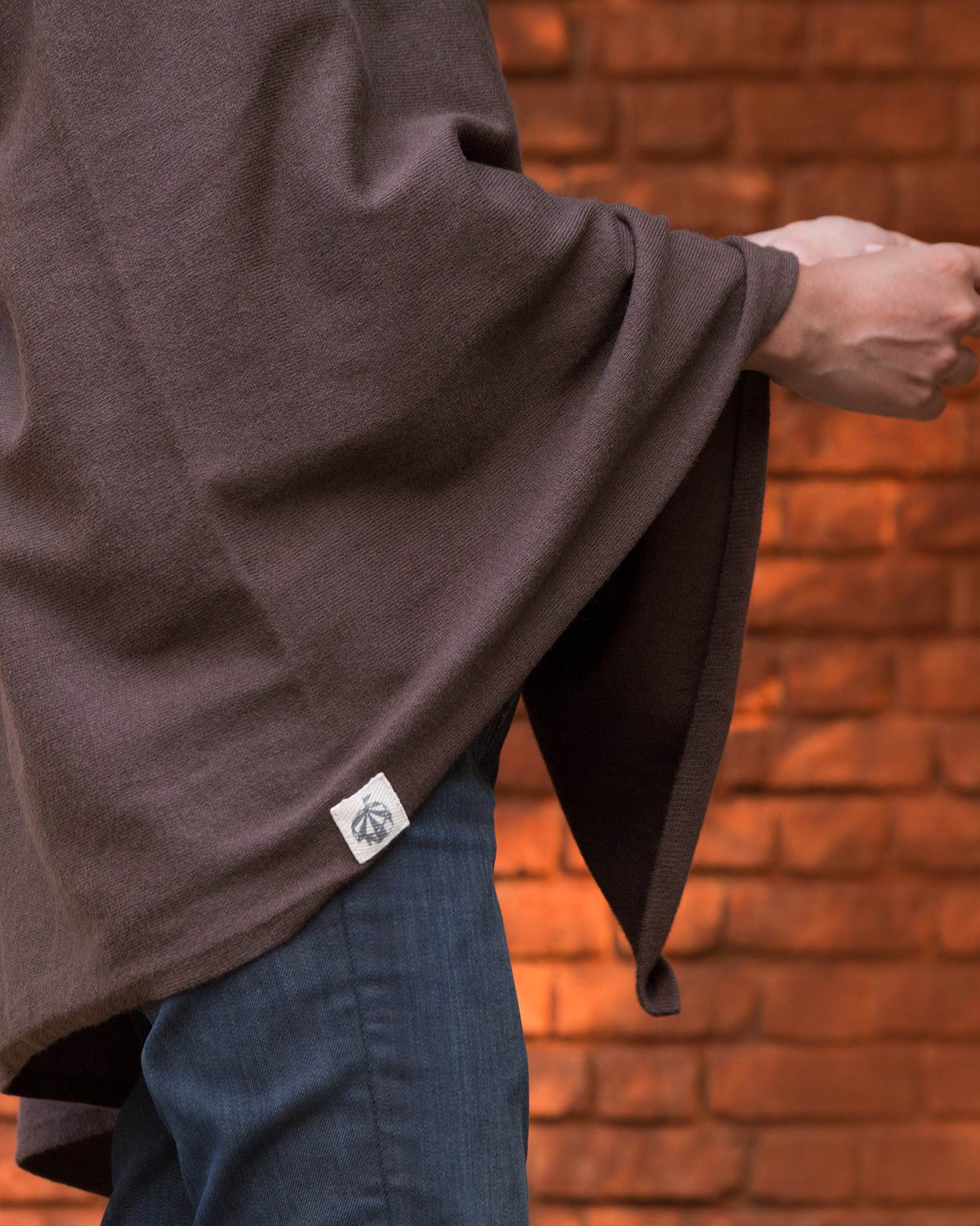 Waterfall Poncho - Brown - Image 5