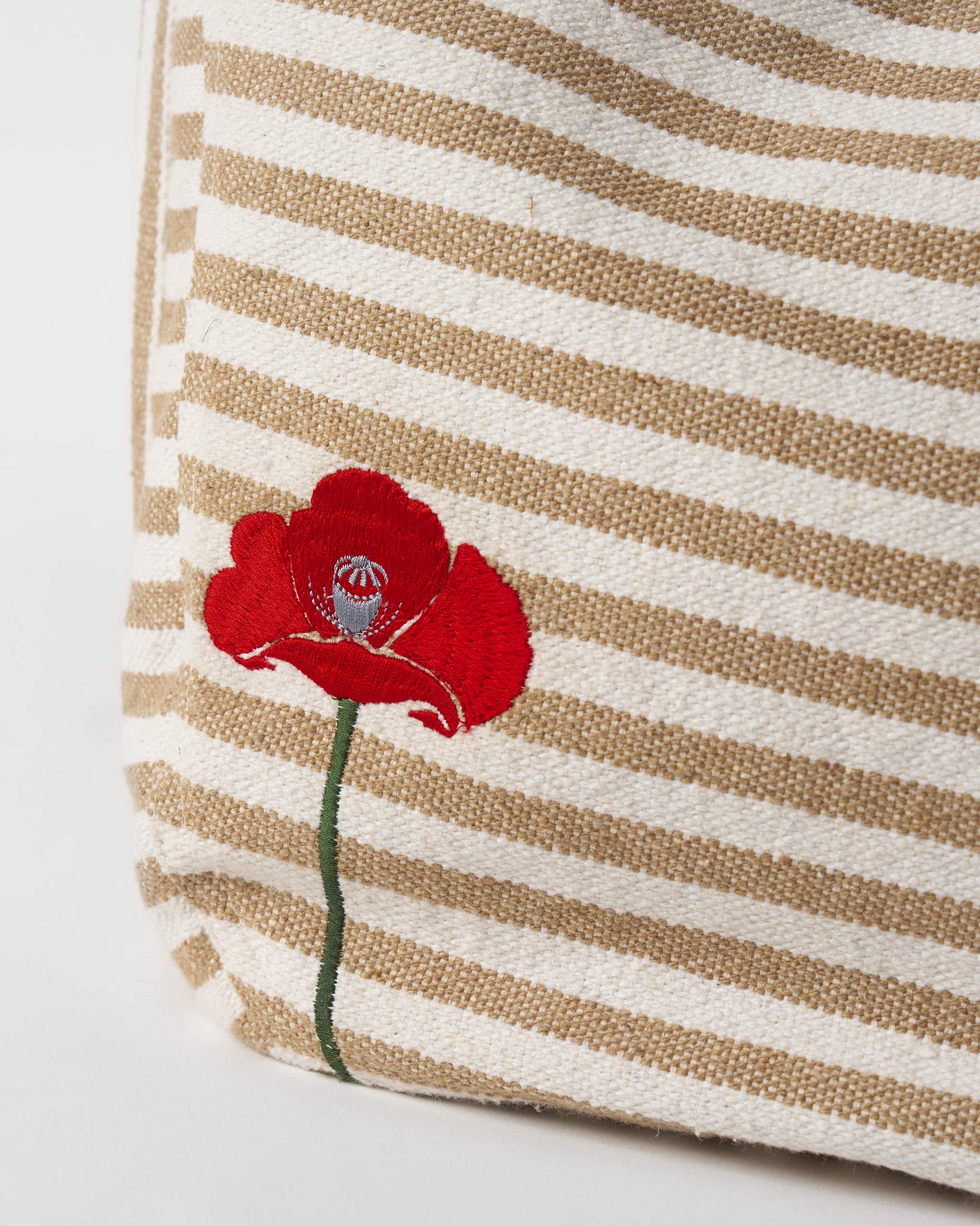 Wayfarer Bag - Beige & White Stripes - Image 2