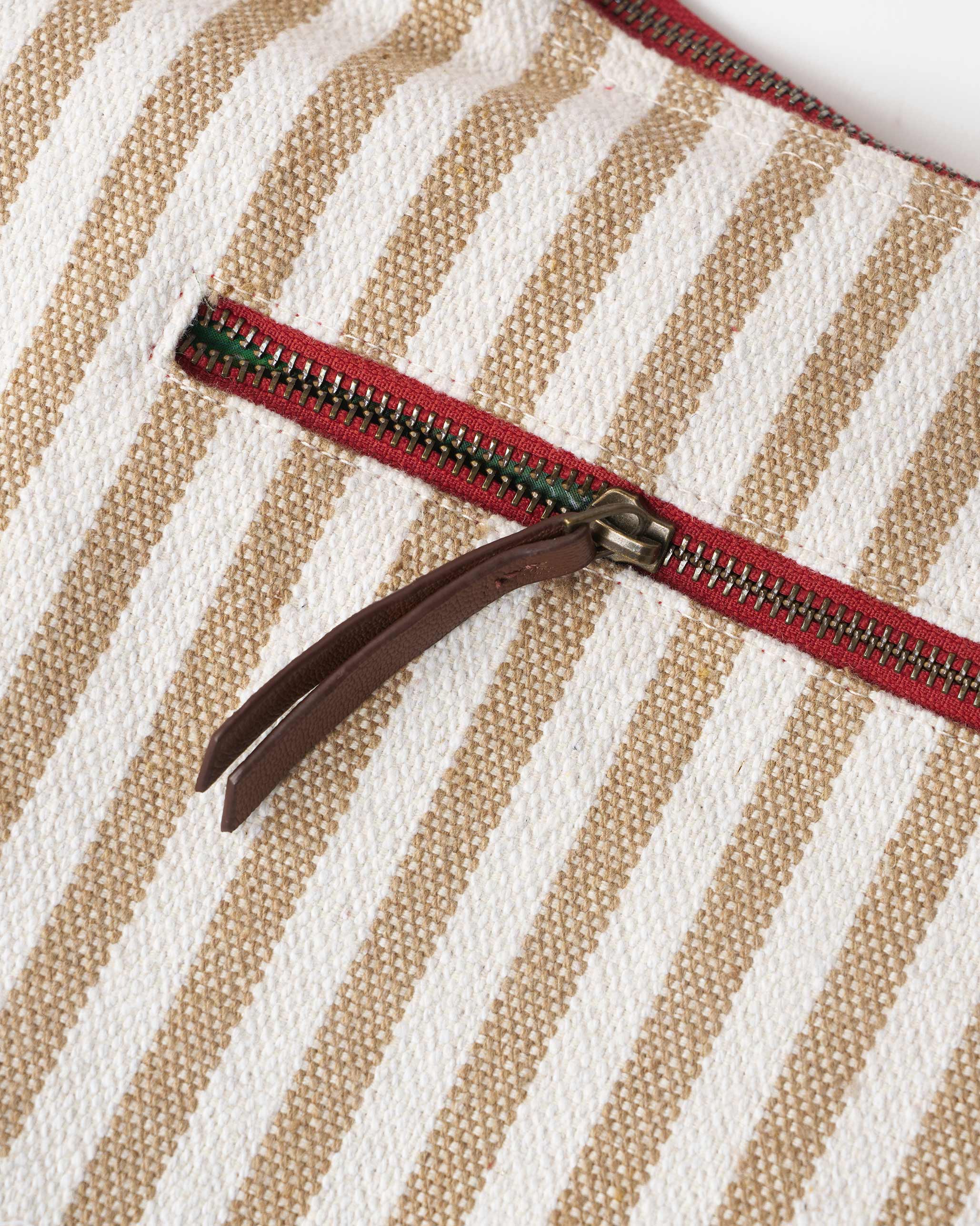 Wayfarer Bag - Beige & White Stripes - Image 3
