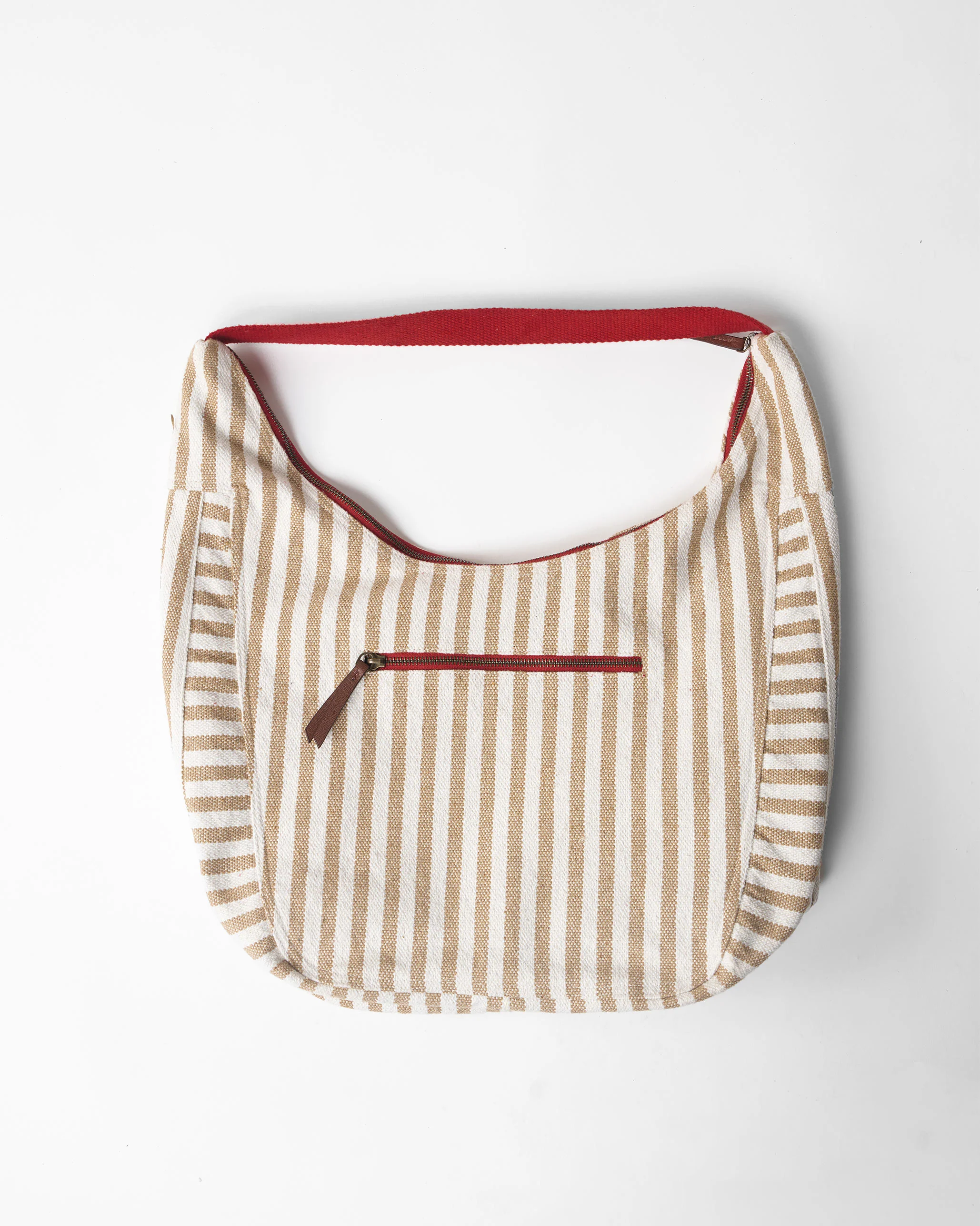 Wayfarer Bag - Beige & White Stripes - Image 4