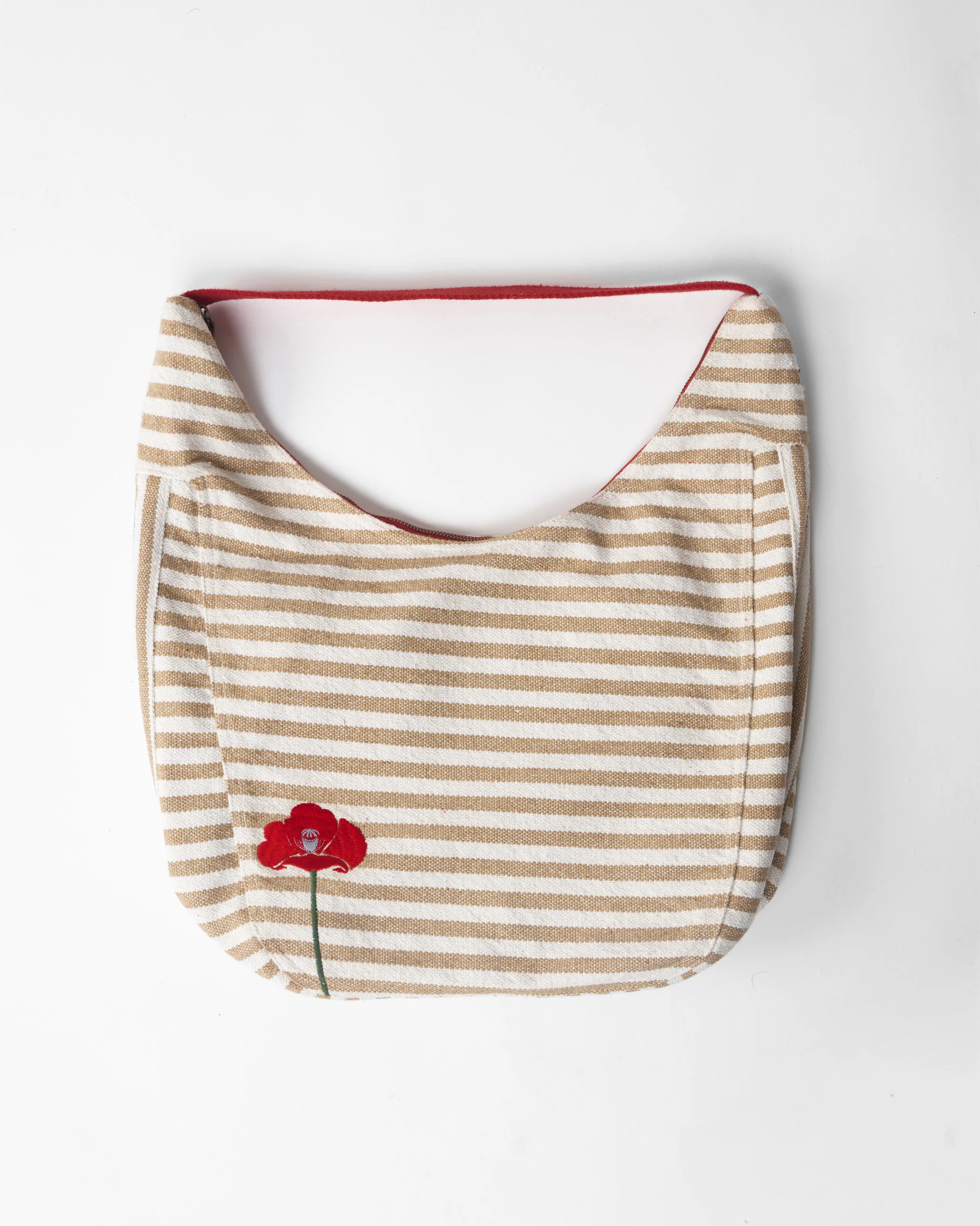 Wayfarer Bag - Beige & White Stripes - Image 6