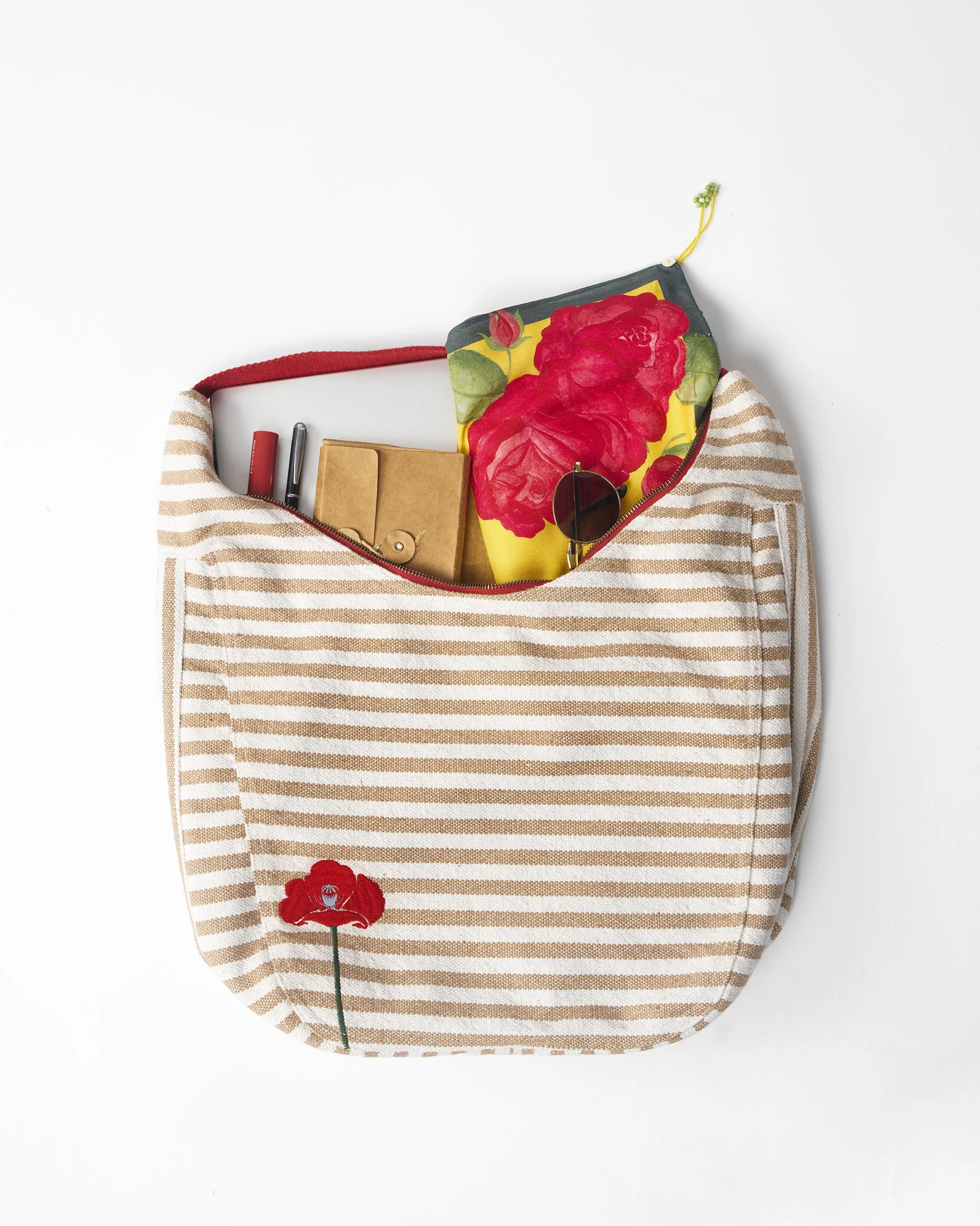 Wayfarer Bag - Beige & White Stripes - Image 8