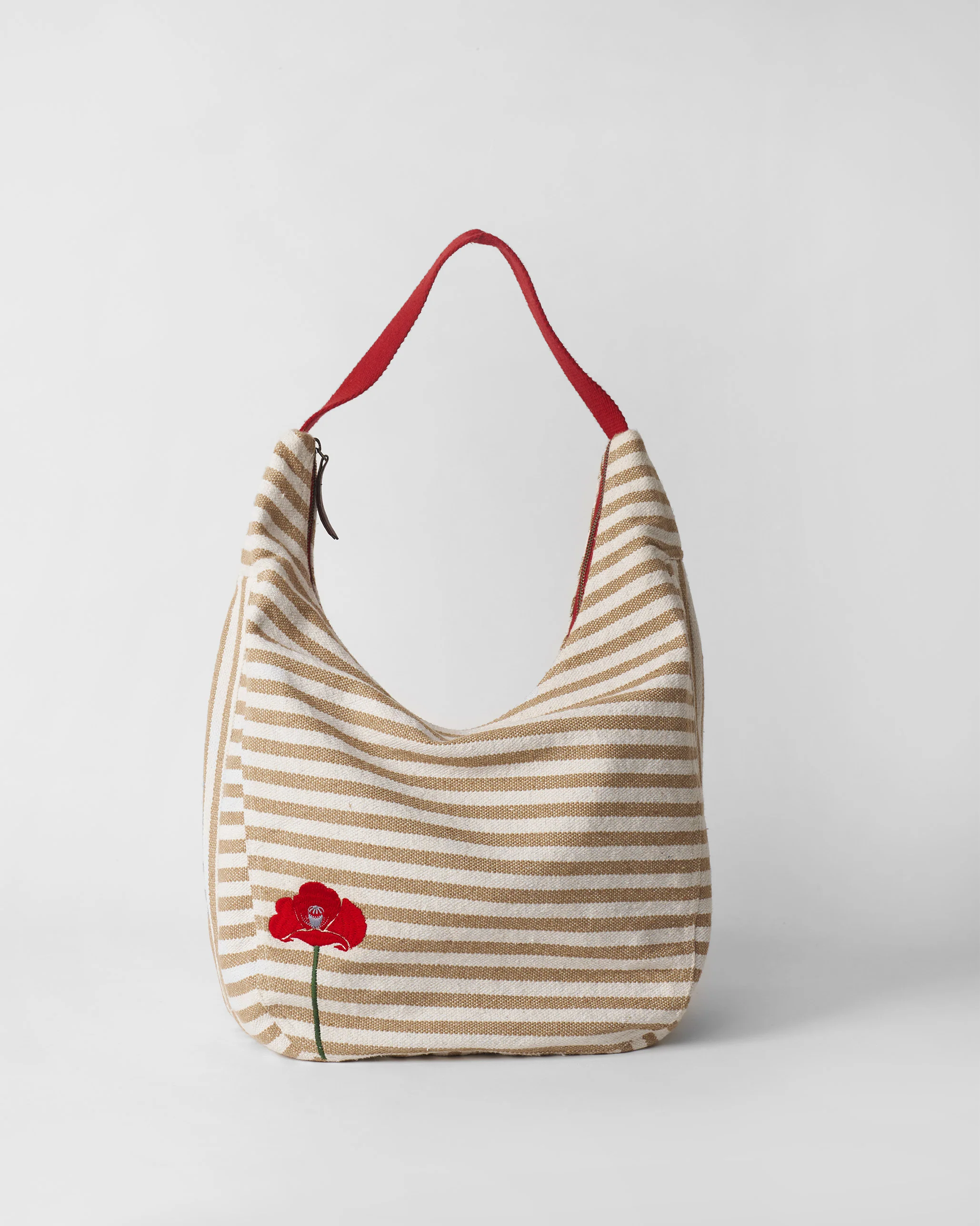 Wayfarer Bag - Beige & White Stripes - Image 9