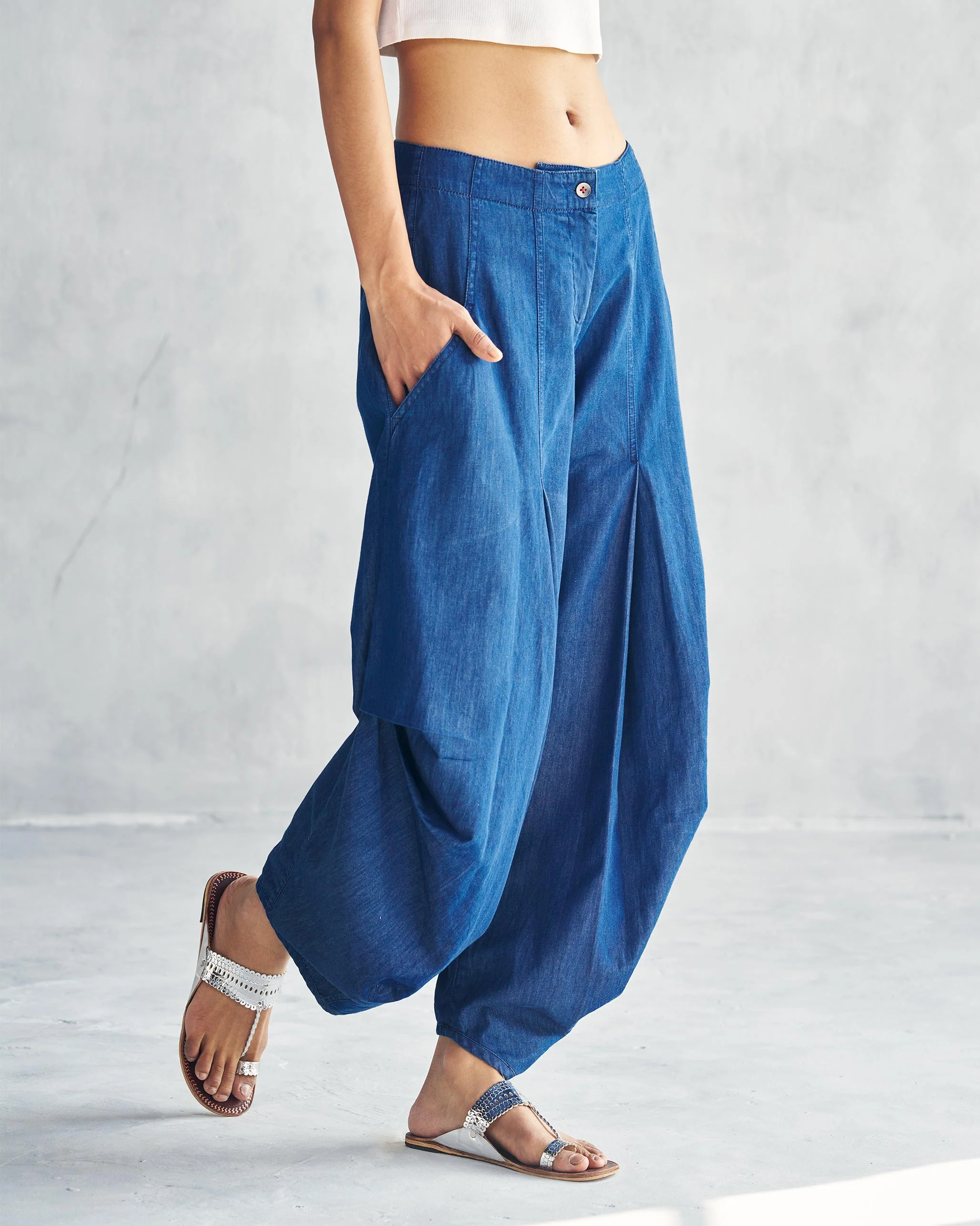 Weekend Trousers - Mid Blue - Image 2