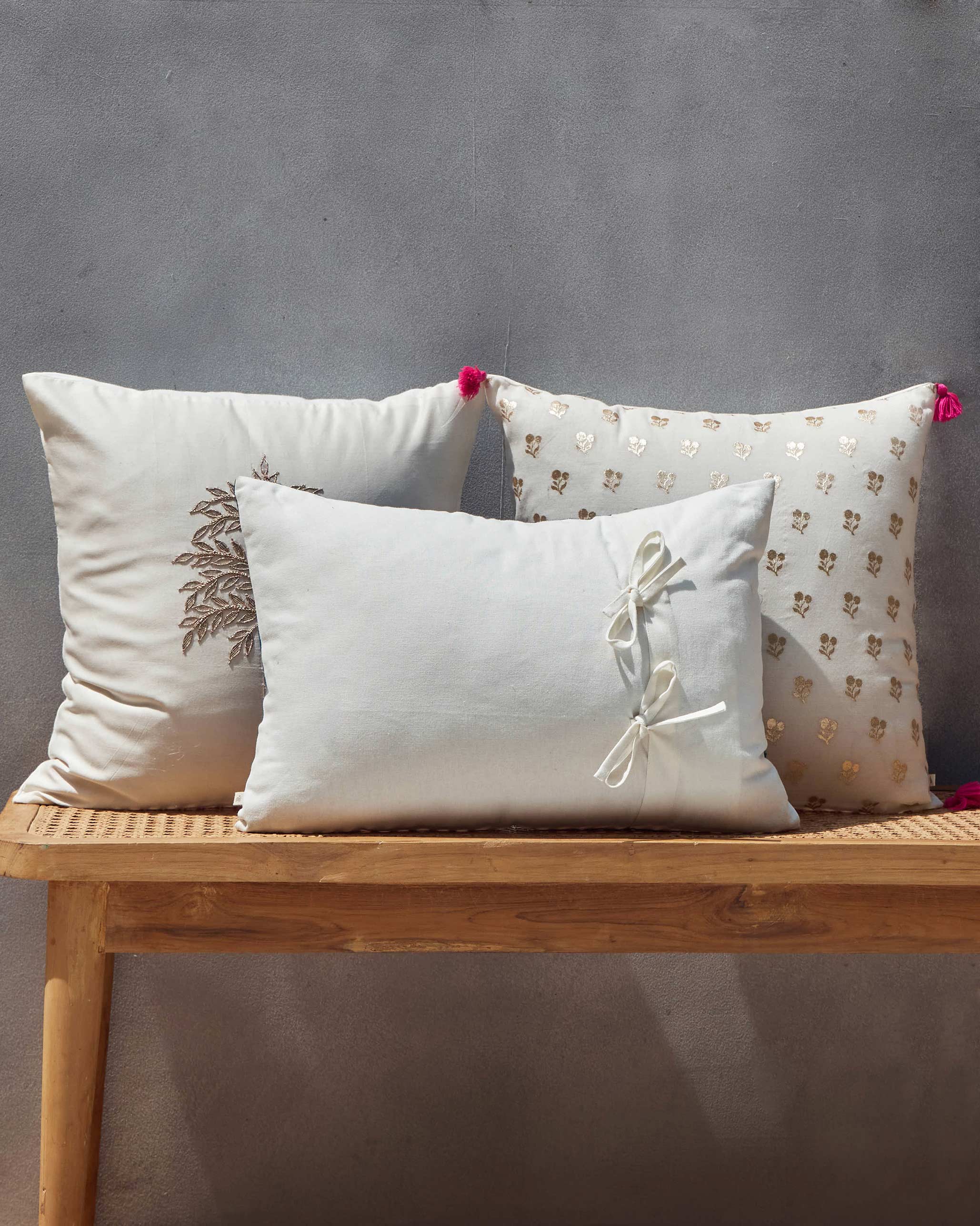 Whimsical Chanderi Lumbar - Image 3