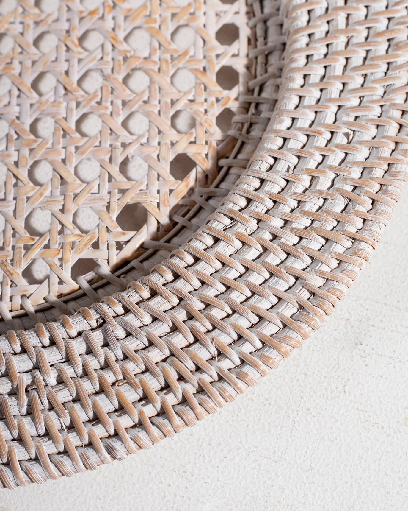 Whitewash Rattan Chargers (Set of 2) - Image 5
