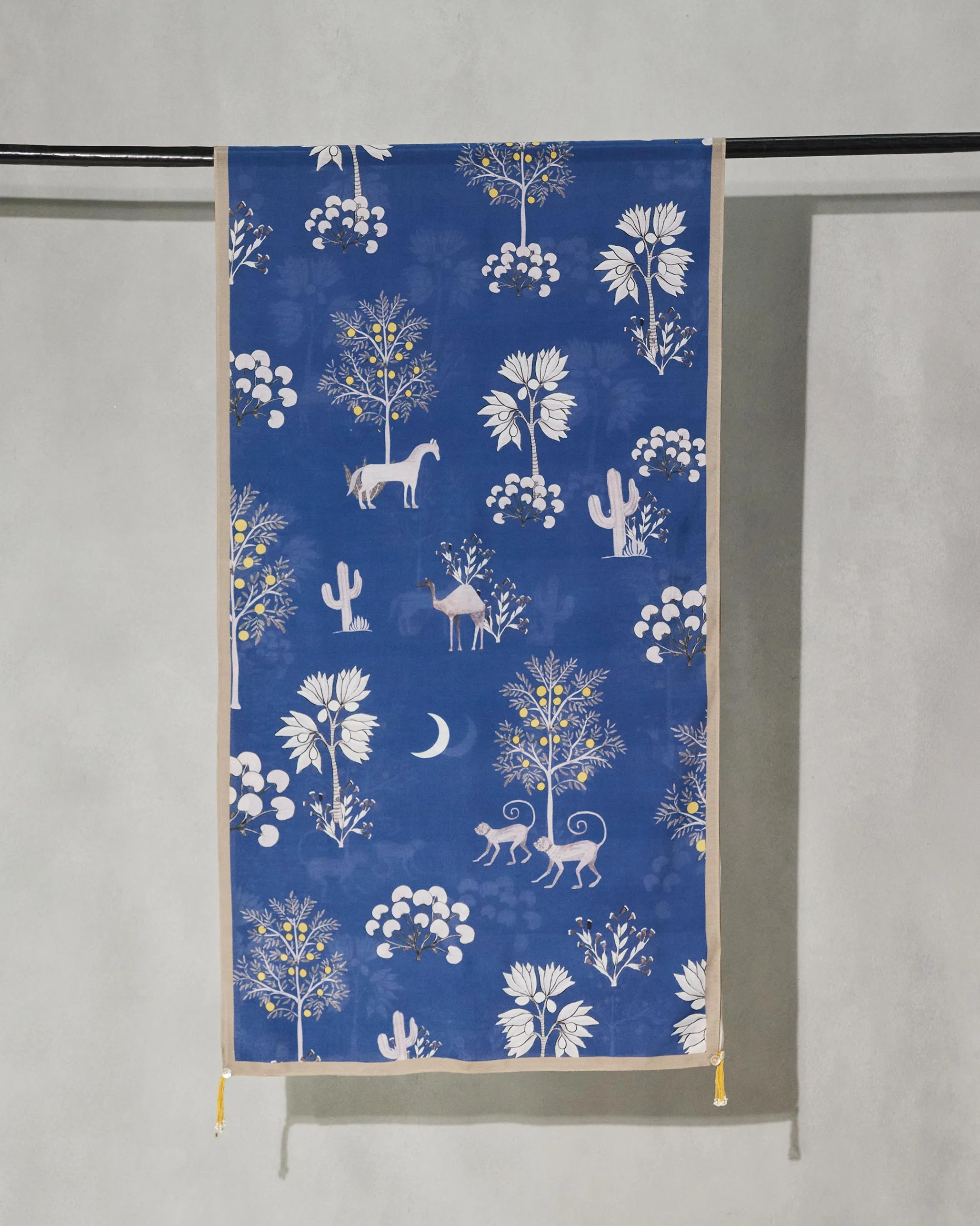 Willow Scarf - Blue & Ivory - Image 3