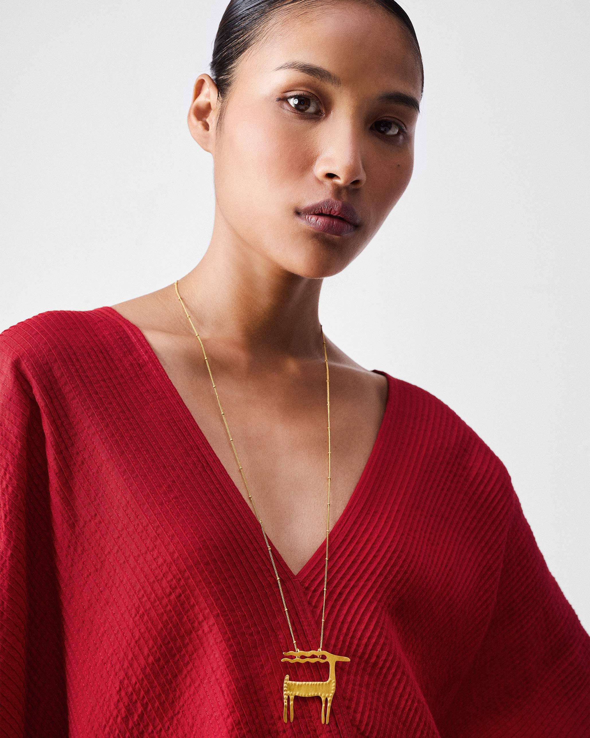 Windy Ram Necklace - Gold - Image 7