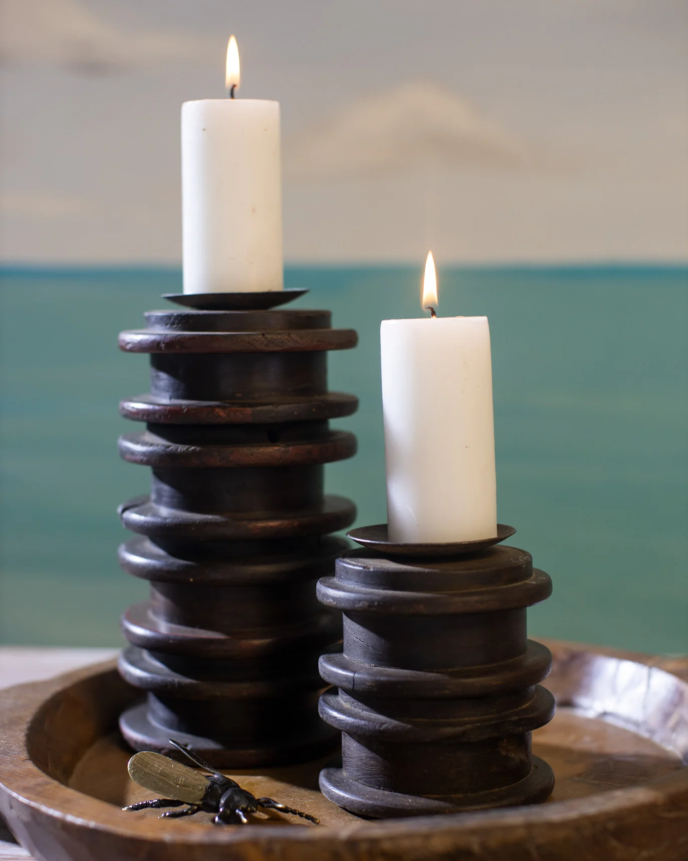 Wood Fire Candle Holders - Medium - Image 2