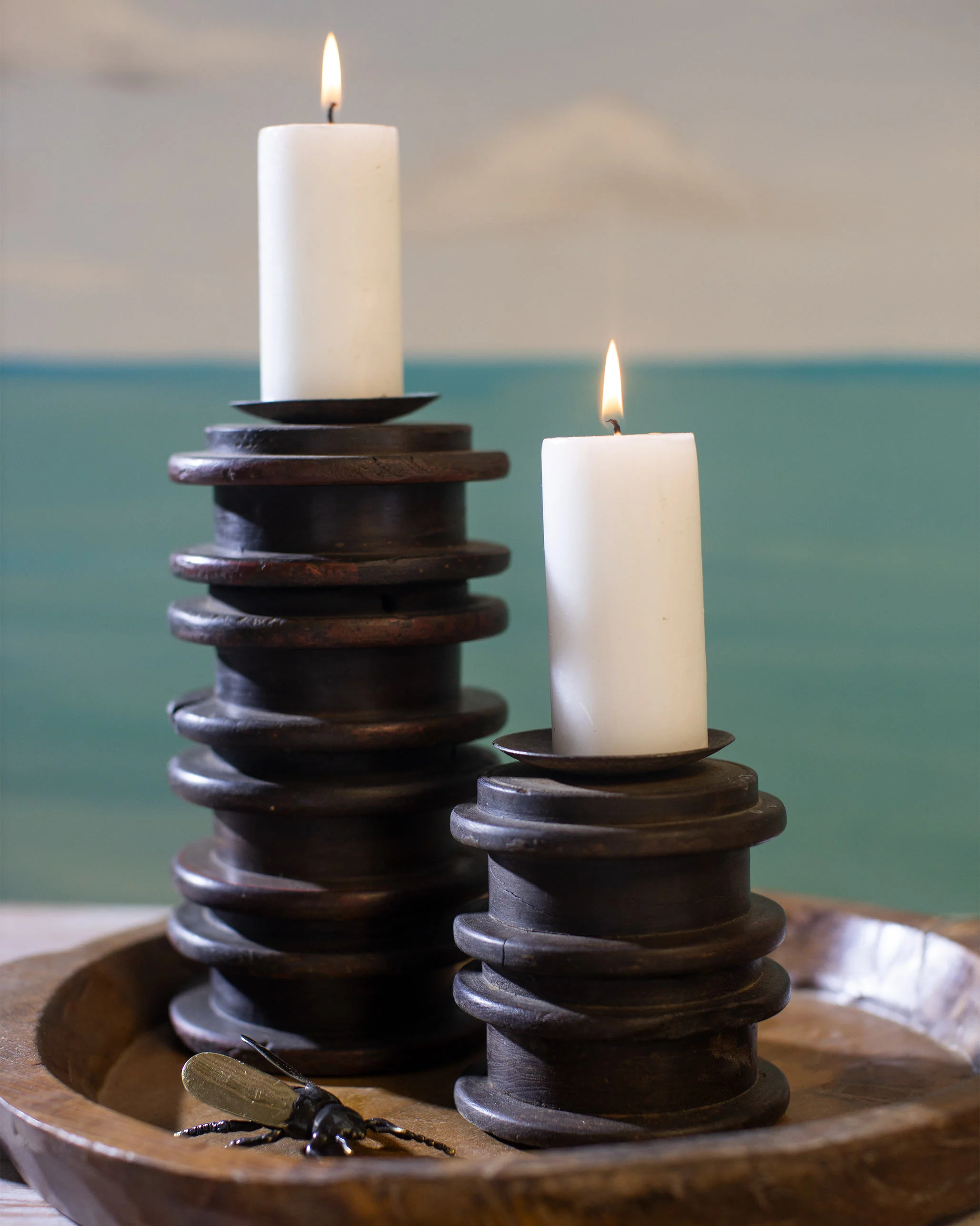 Wood Fire Candle Holders - Small - Image 2