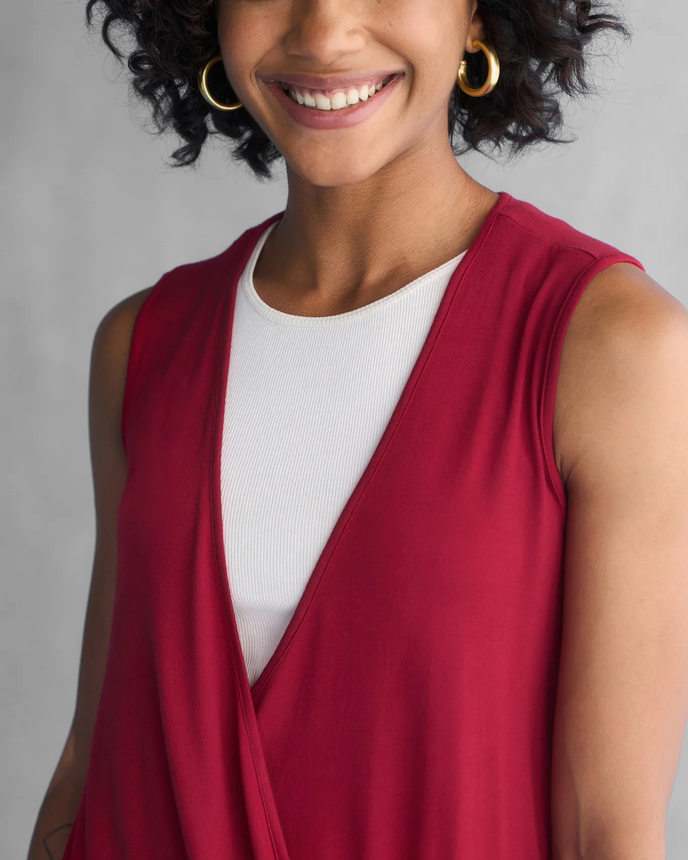 Wrap Front Top - Red - Image 5