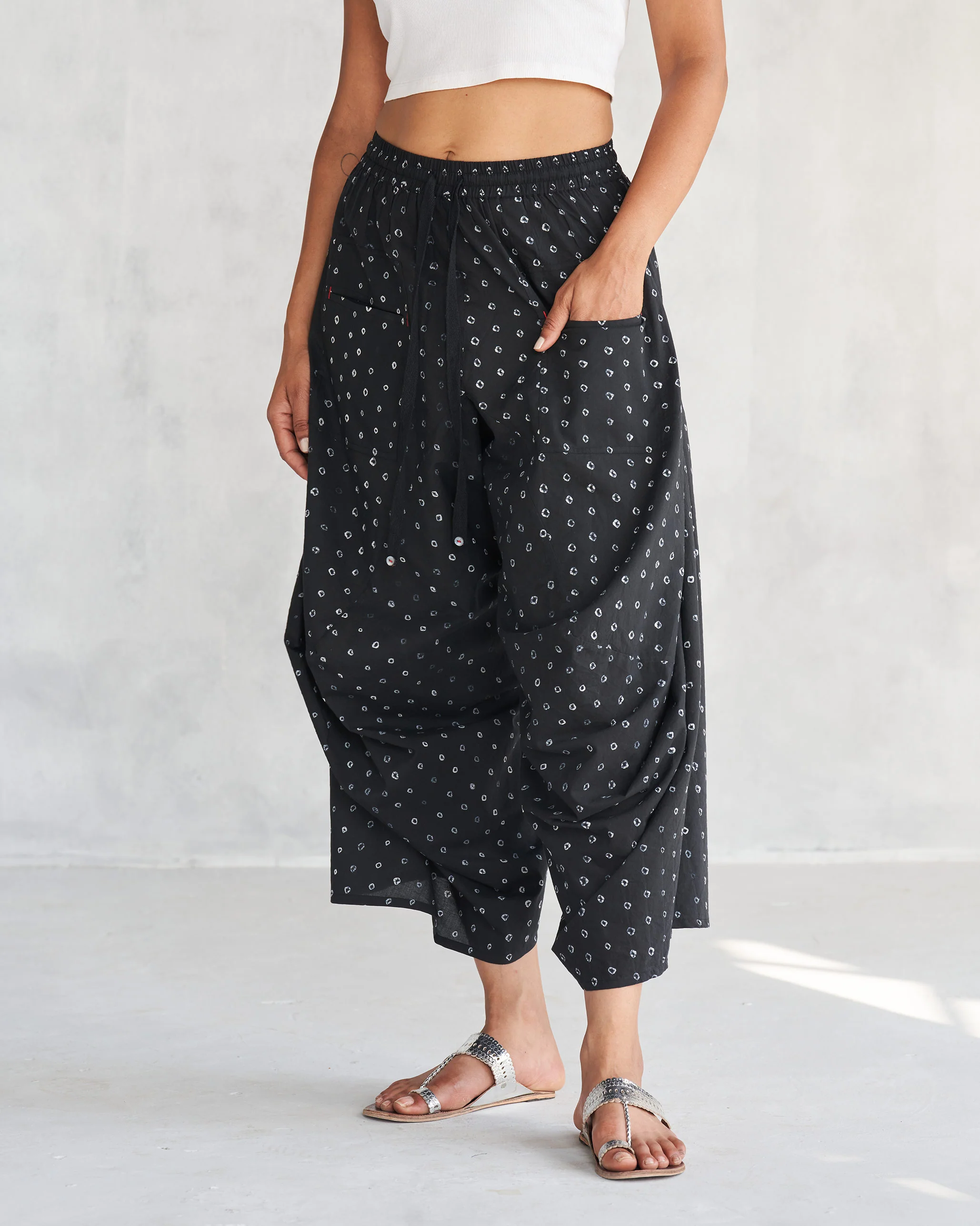 Yoka Trousers - Black & Ivory - Image 3