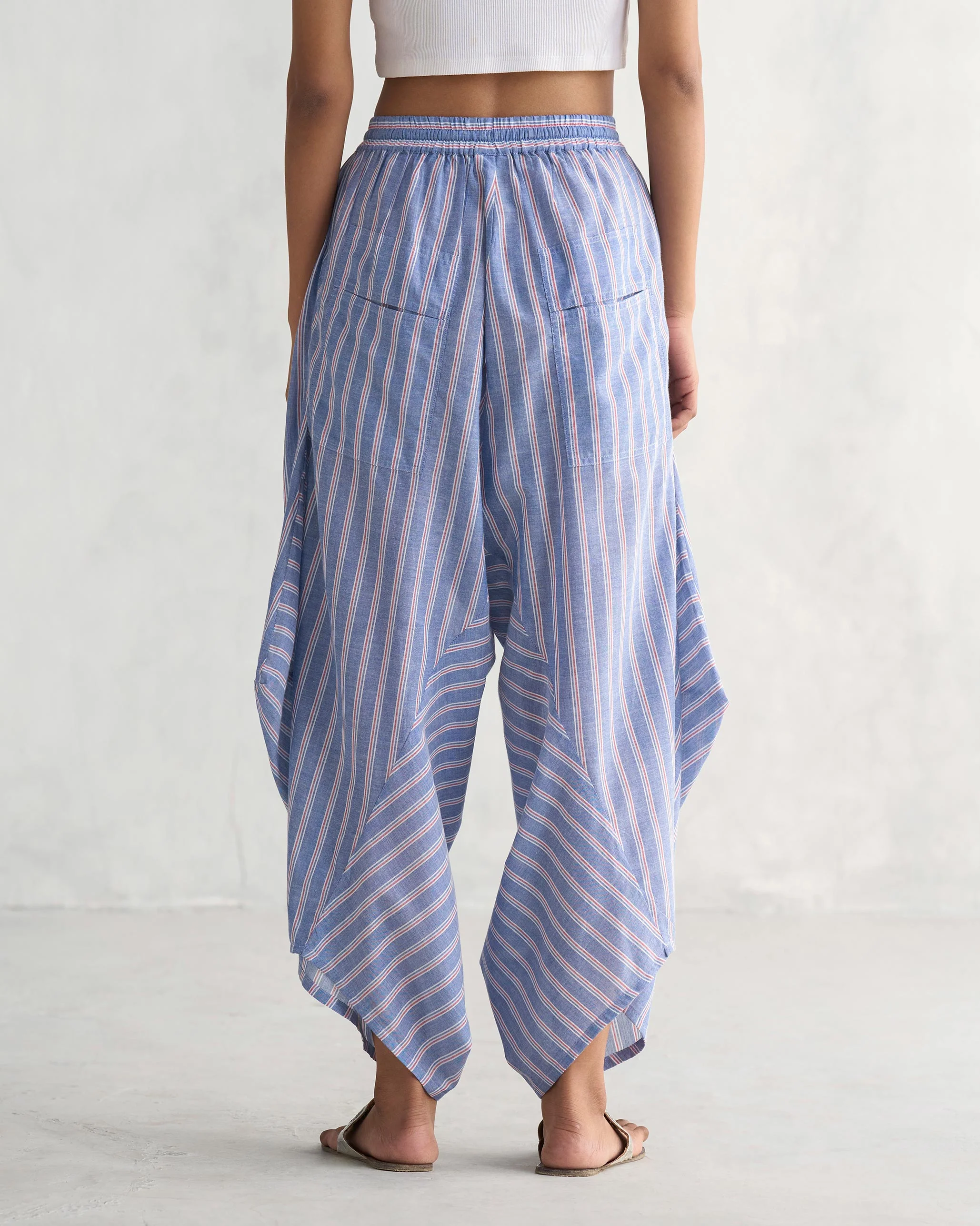 Yoka Trousers - Blue & Red - Image 3