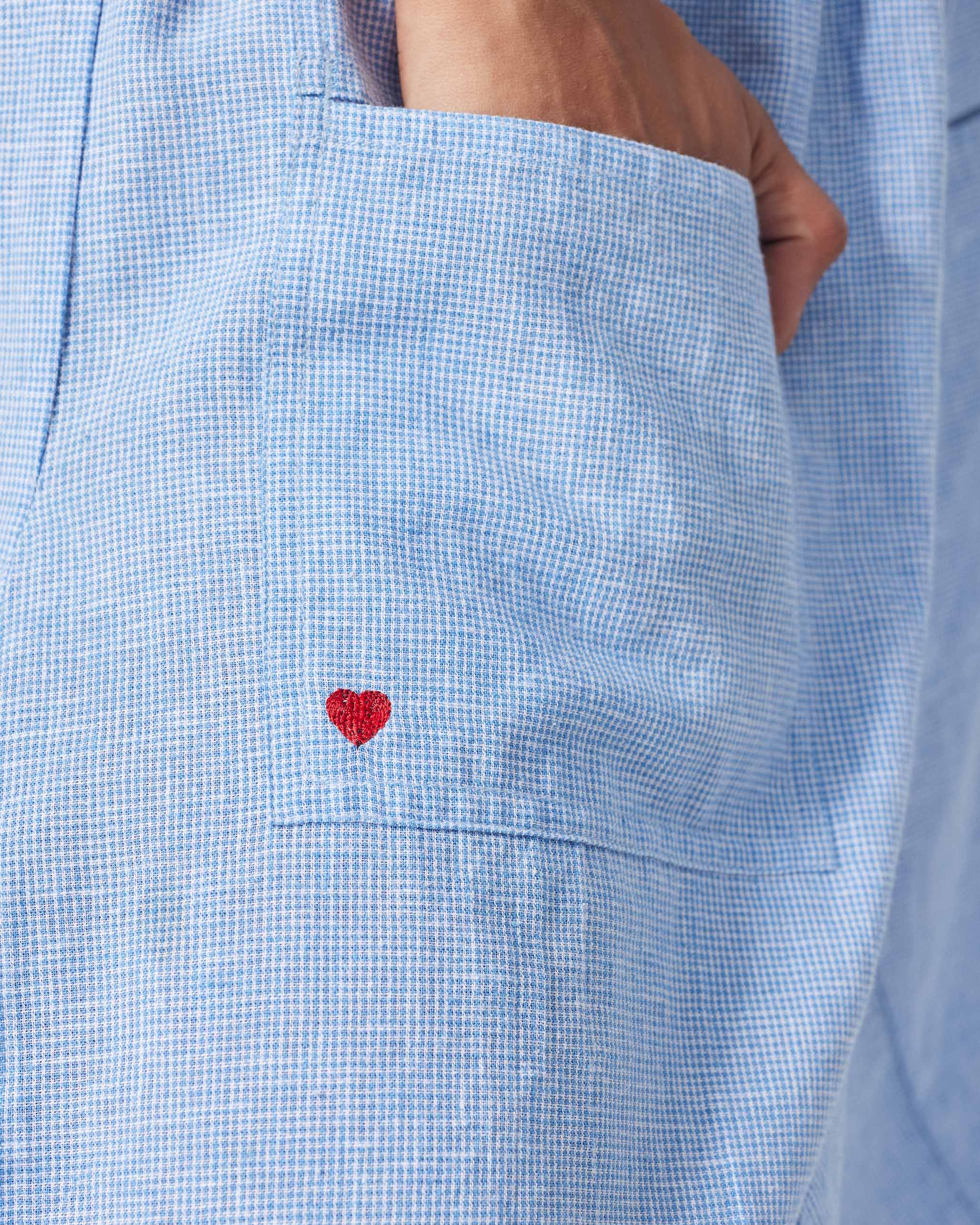 Yoka Trousers - Blue & White Checks - Image 4