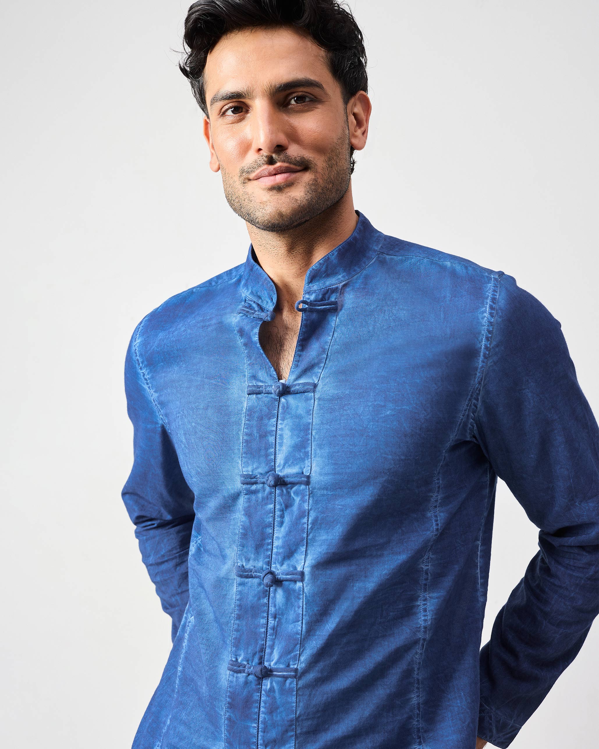 Yonaka Shirt - Navy - Image 5