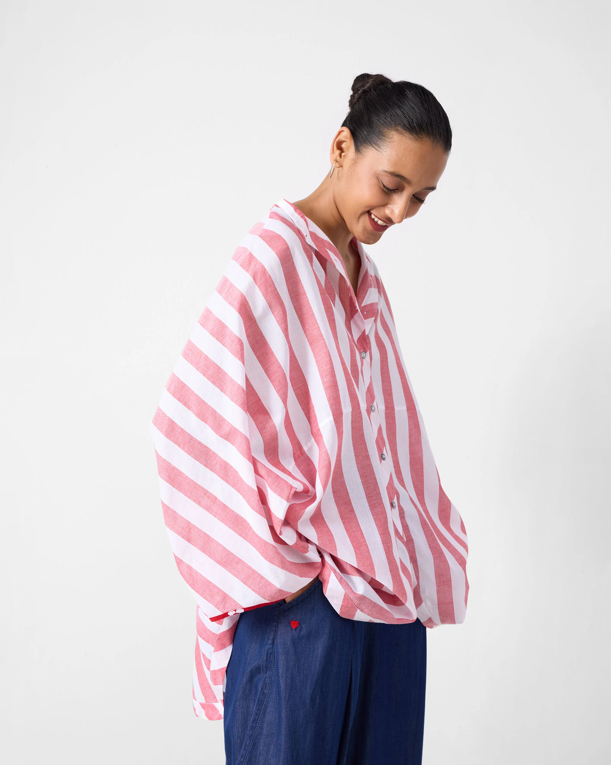 Yuma Top - Red & White Stripes - Image 2