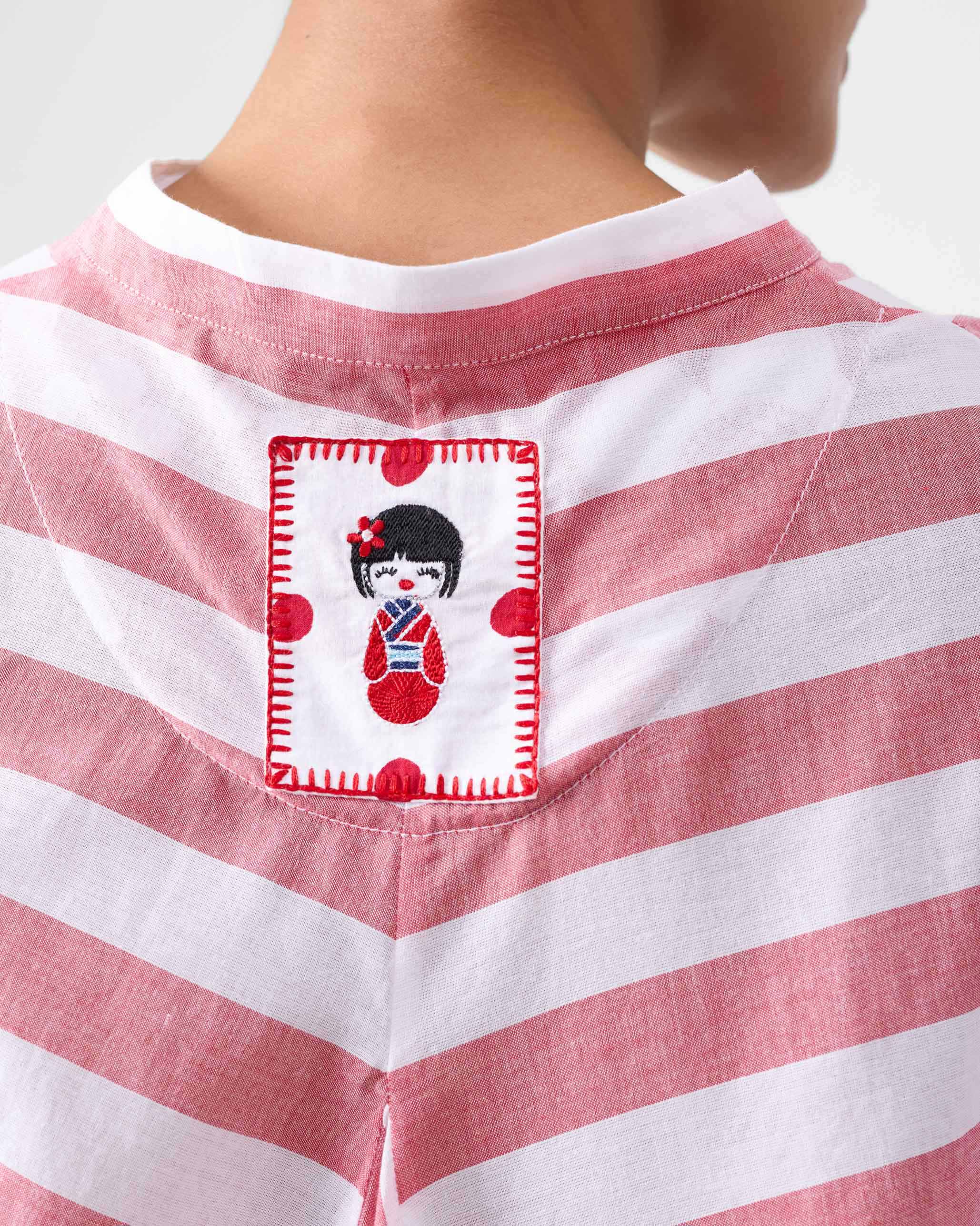 Yuma Top - Red & White Stripes - Image 4