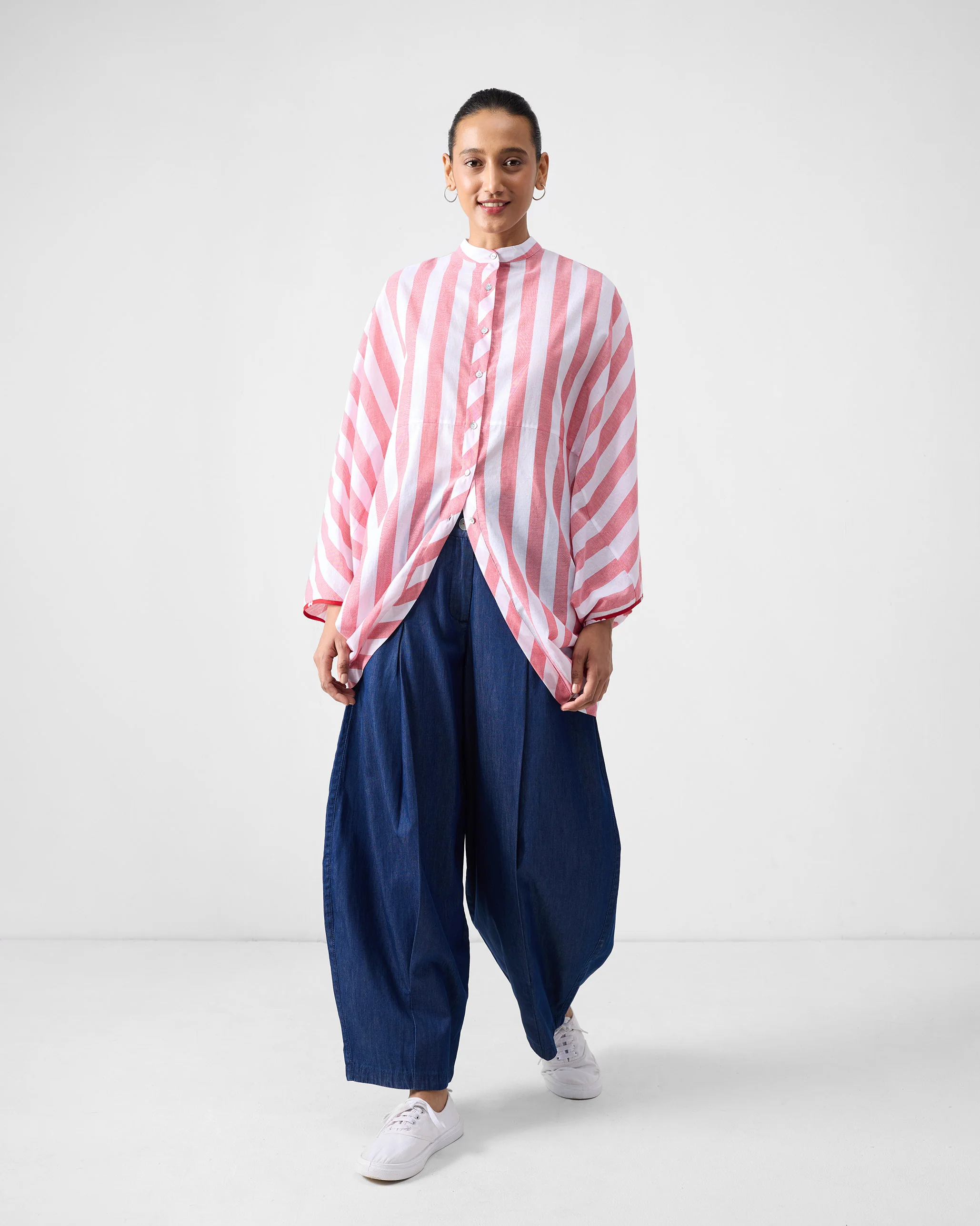 Yuma Top - Red & White Stripes - Image 8