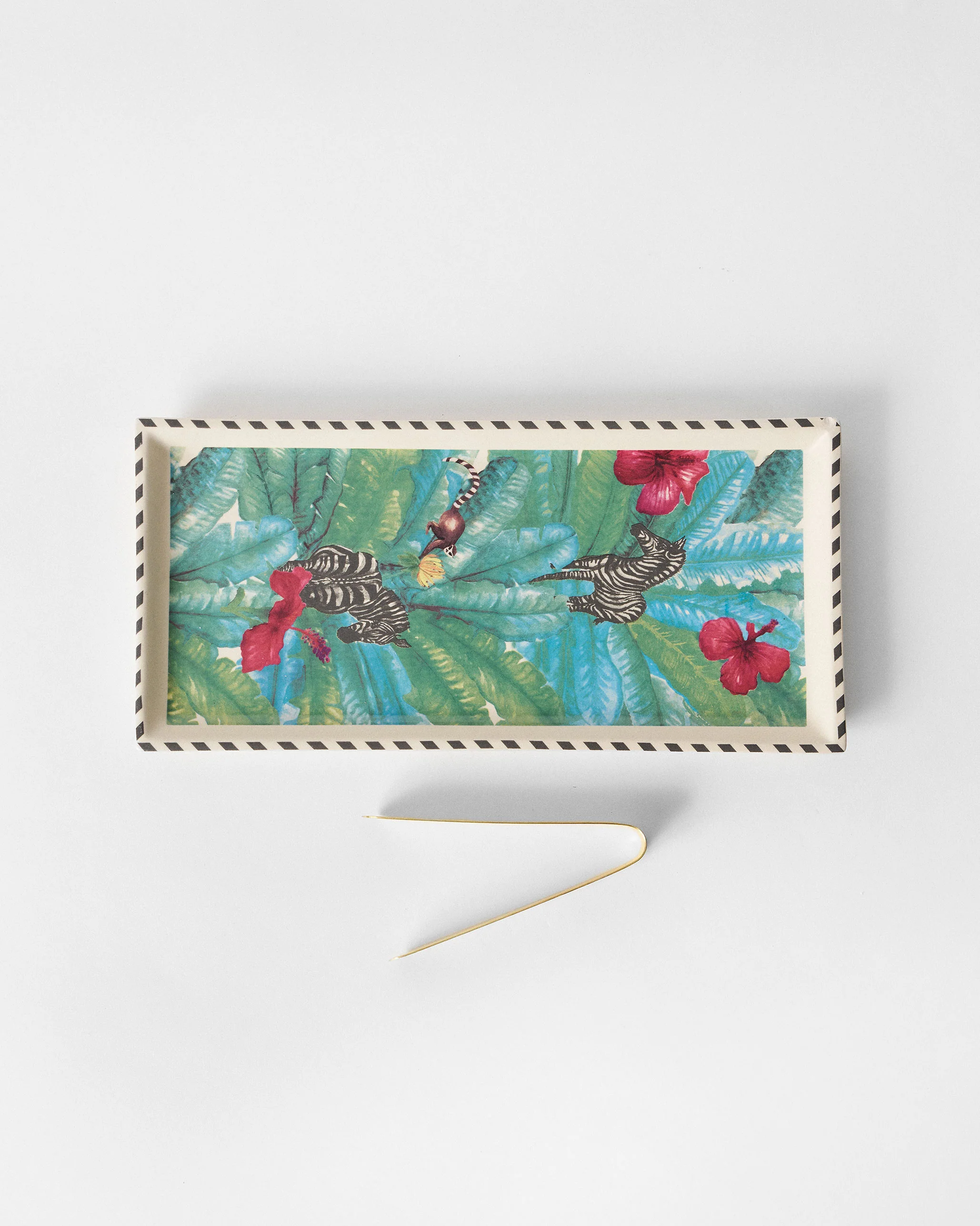 Zebra Lush Cookie Tray With Tong - Image 2