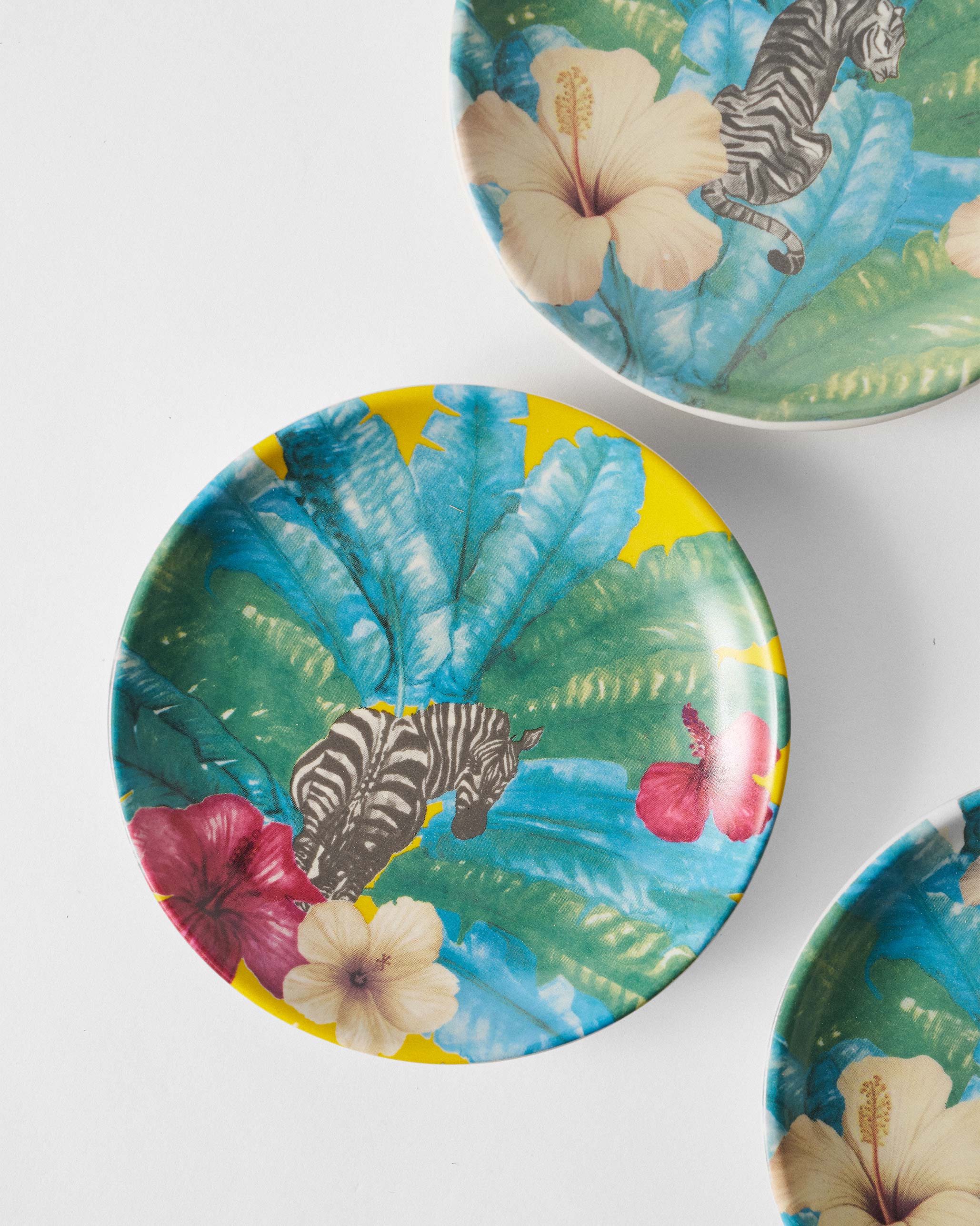 Zebra lush Tea Plate - Set of 4 - Image 3