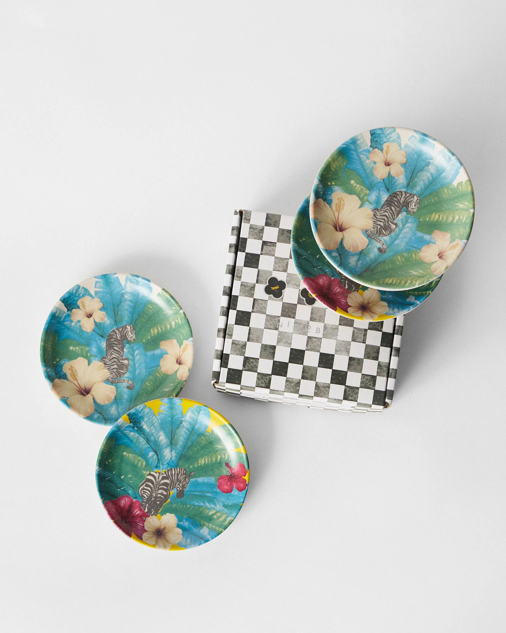 Zebra lush Tea Plate - Set of 4 - Image 5