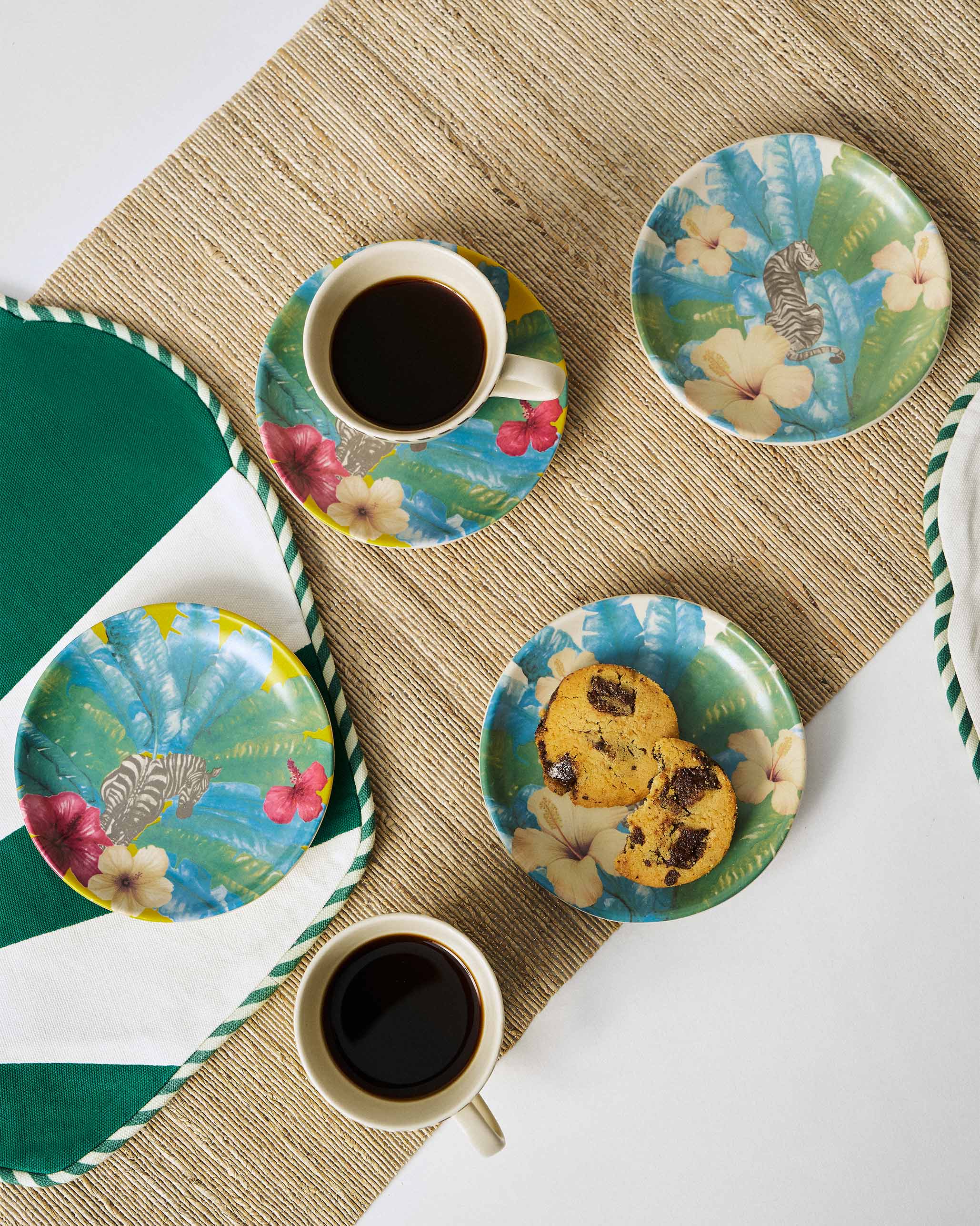 Zebra lush Tea Plate - Set of 4 - Image 6