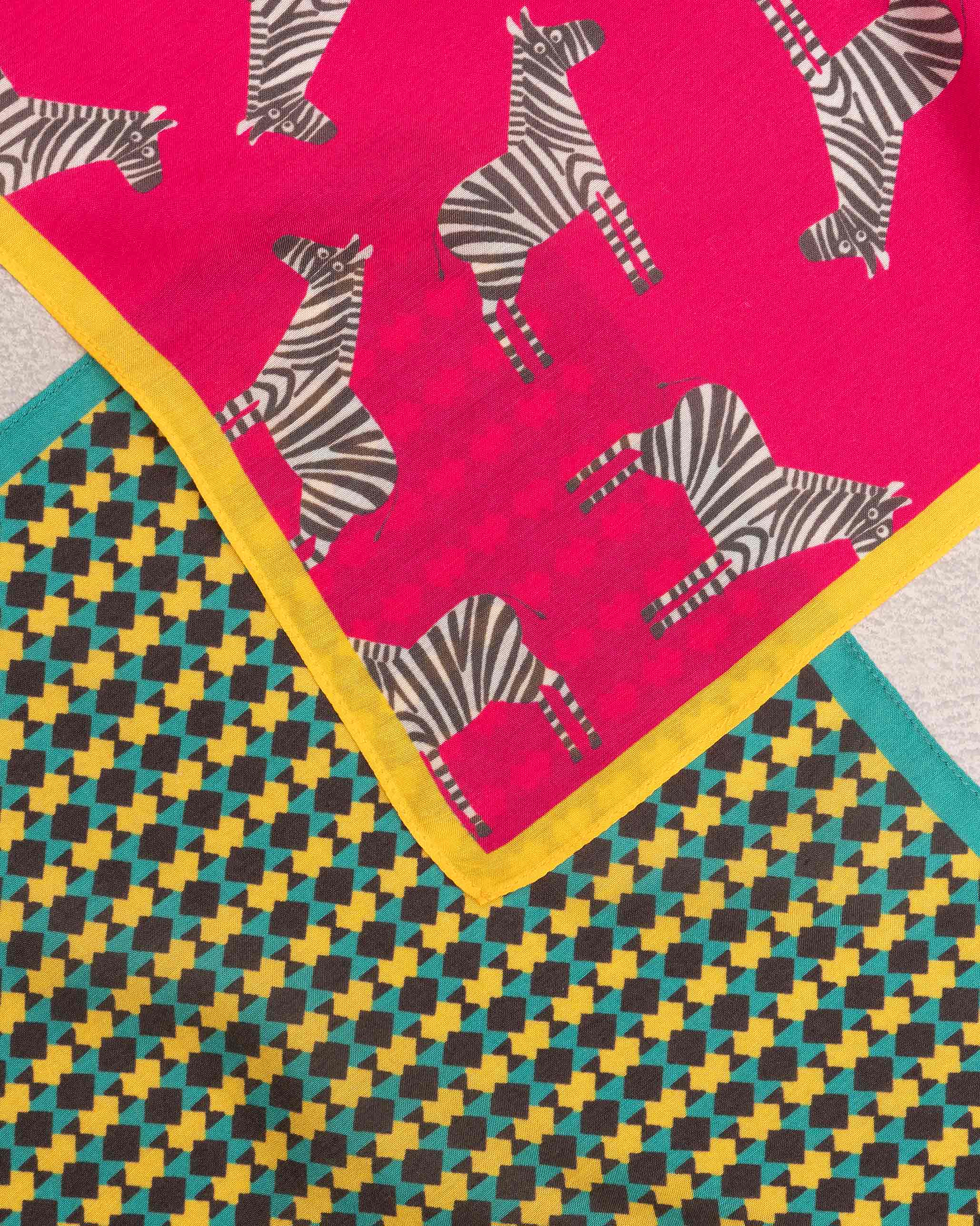 Zebra Pocket Squares - Multi Colour - Image 3