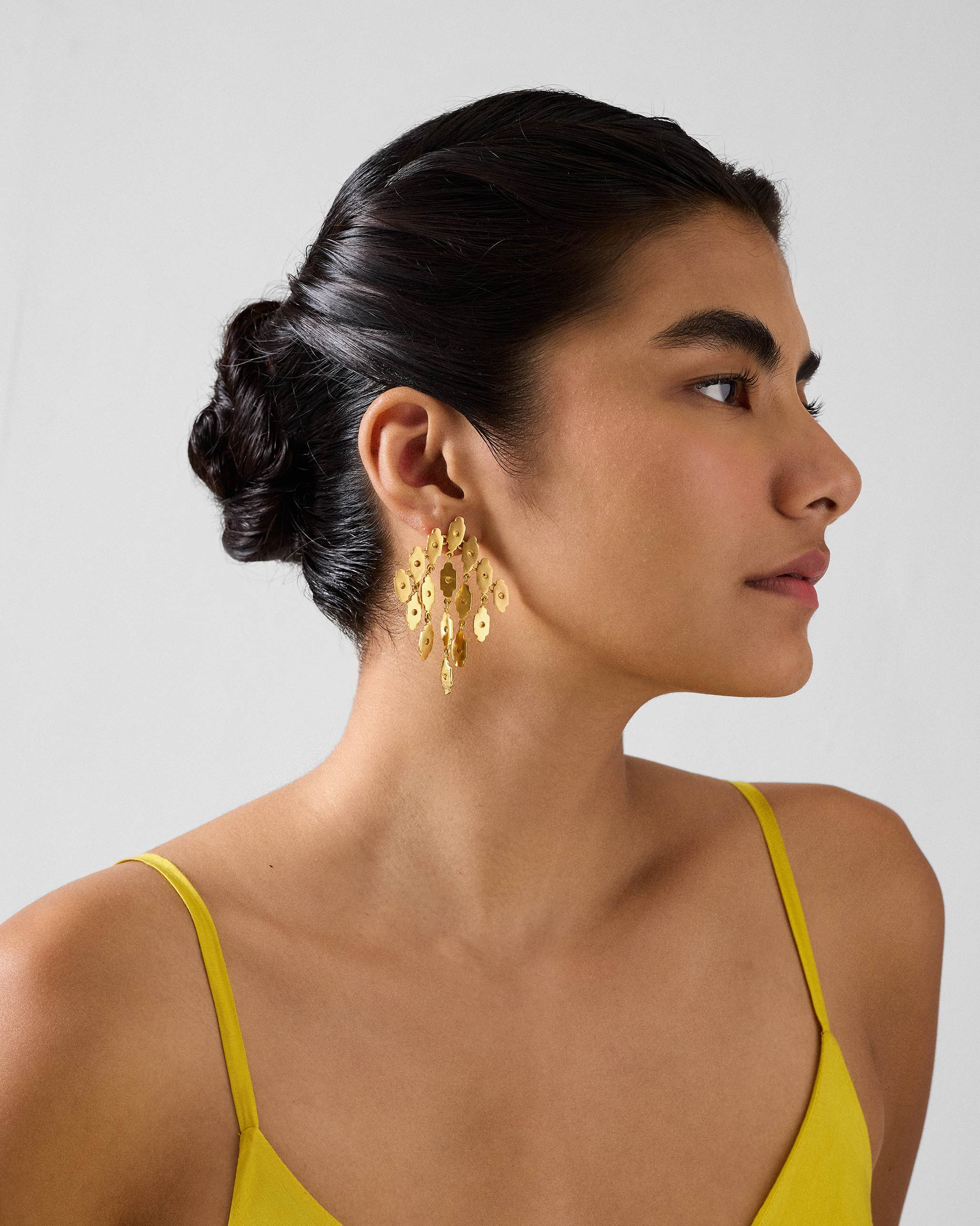 Zedi Drop Earrings - Gold - Image 5