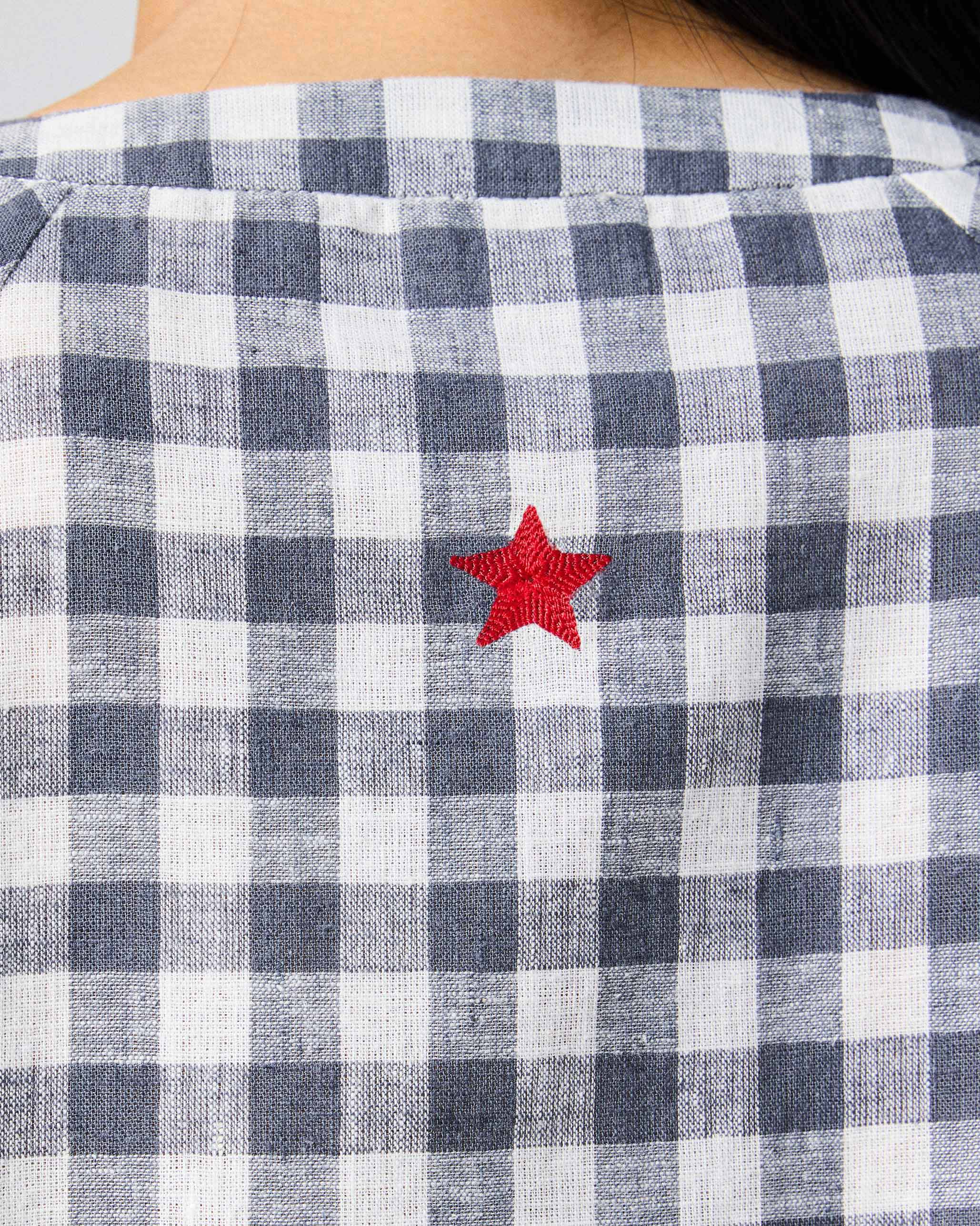 Zil Top - Charcoal & White Checks - Image 4